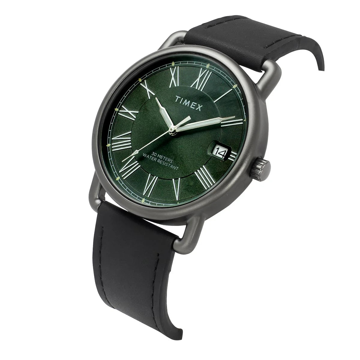 TIMEX Men Green Round Dial Analog Watch - TWEG25602 - KRISHNA WATCH COMPANY