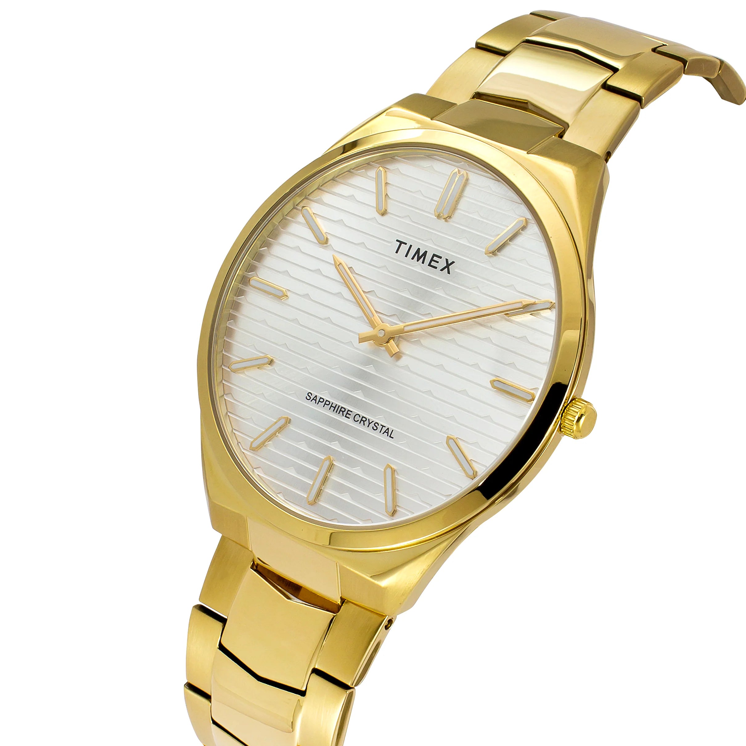 Timex Silver Textured Dial Stainless Steel Bracelet Men's Watch - TWEG25801 - KRISHNA WATCH COMPANY