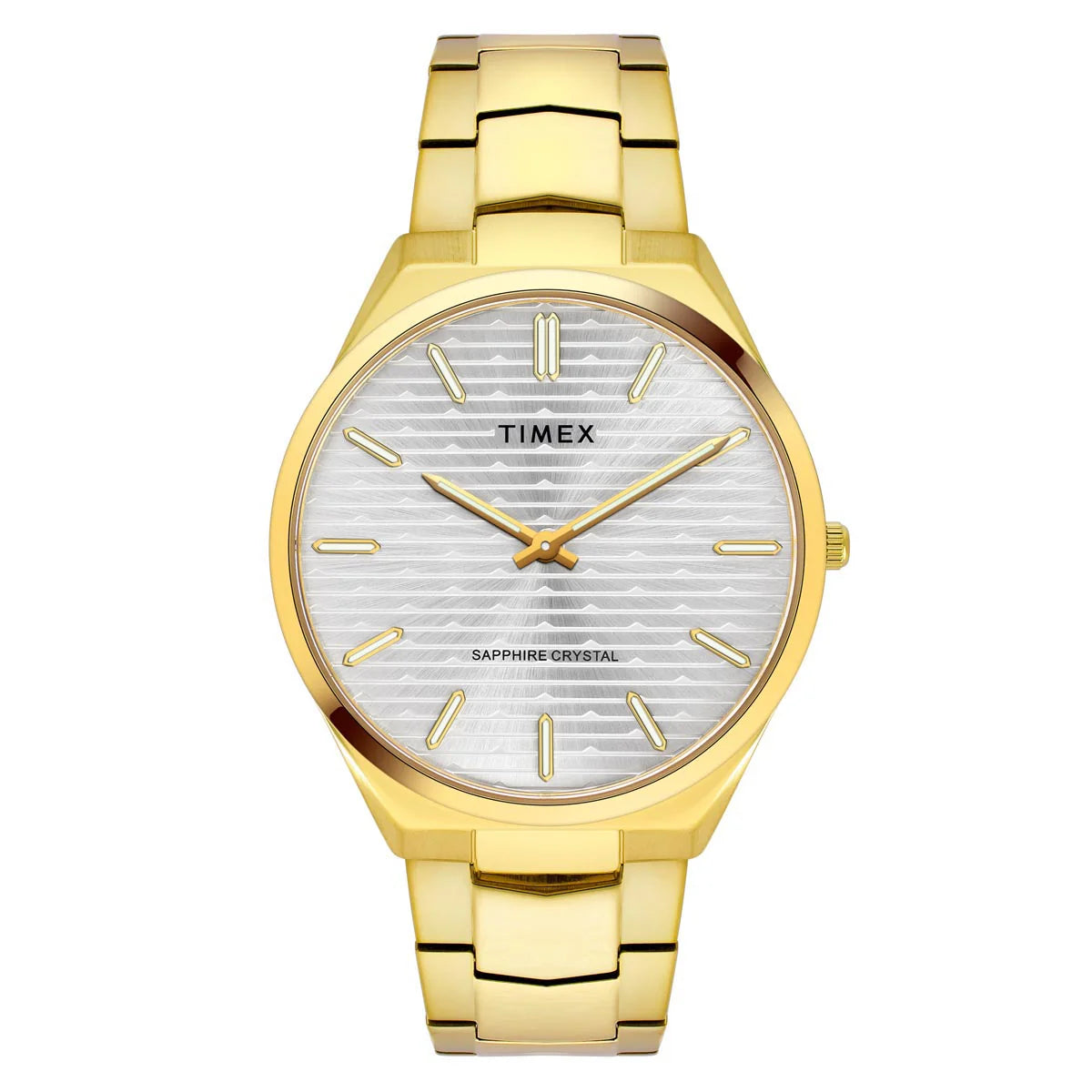 Timex Silver Textured Dial Stainless Steel Bracelet Men's Watch - TWEG25801 - KRISHNA WATCH COMPANY
