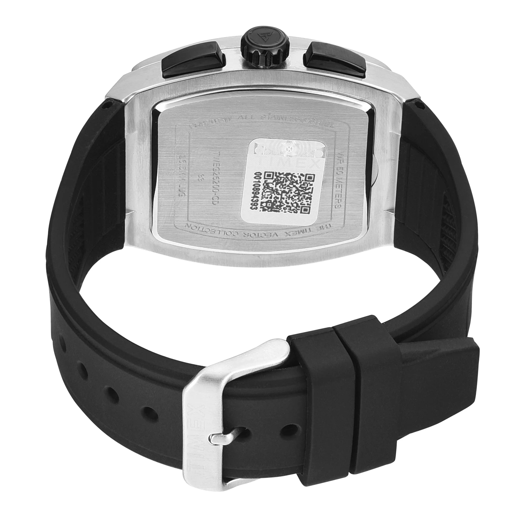 TIMEX Vector Men Silver Rectangle Chronograph Dial Analog Watch - TWEG26200 - KRISHNA WATCH COMPANY