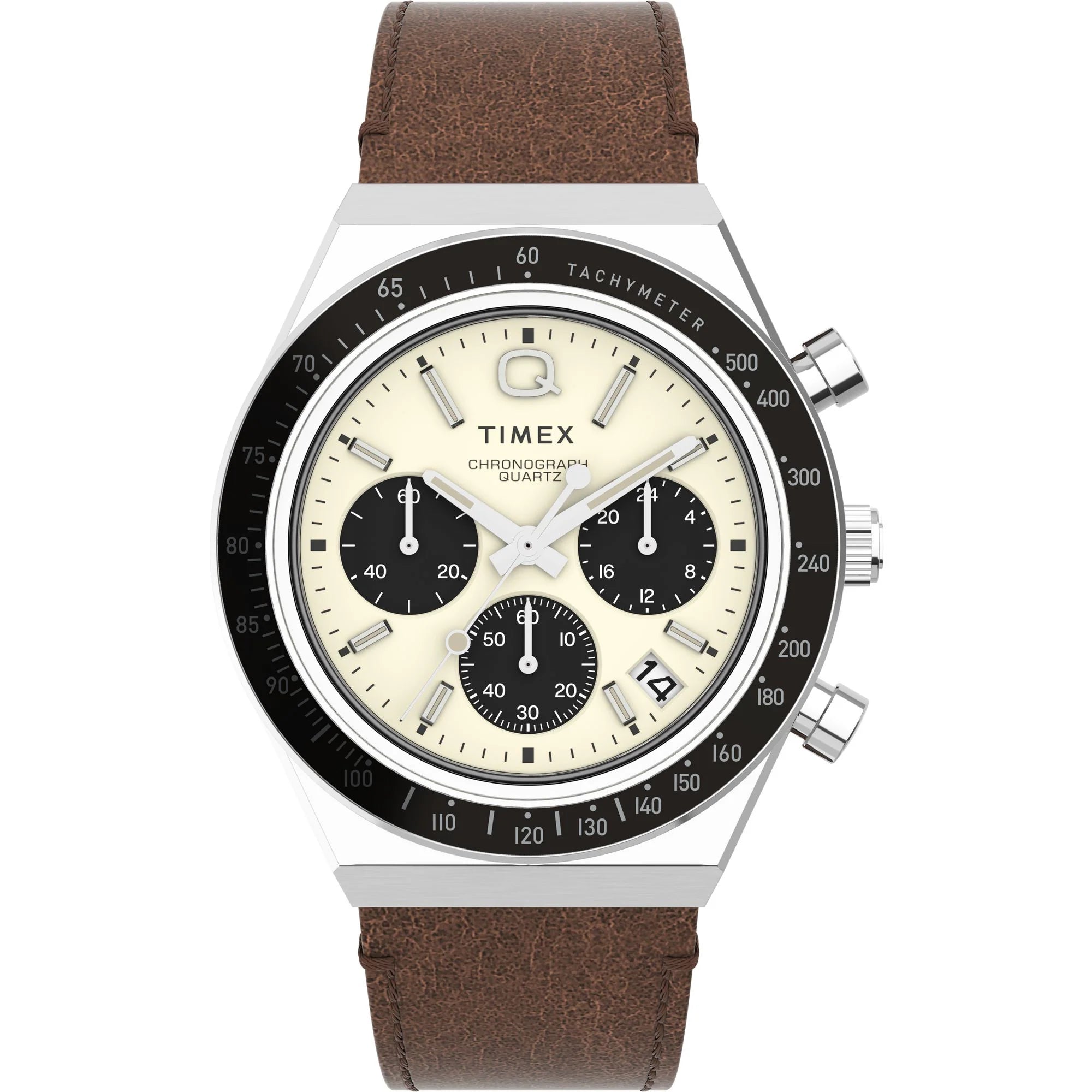 TIMEX Q Cream Round Dial Analog Men's Watch - TWEG26401 - KRISHNA WATCH COMPANY