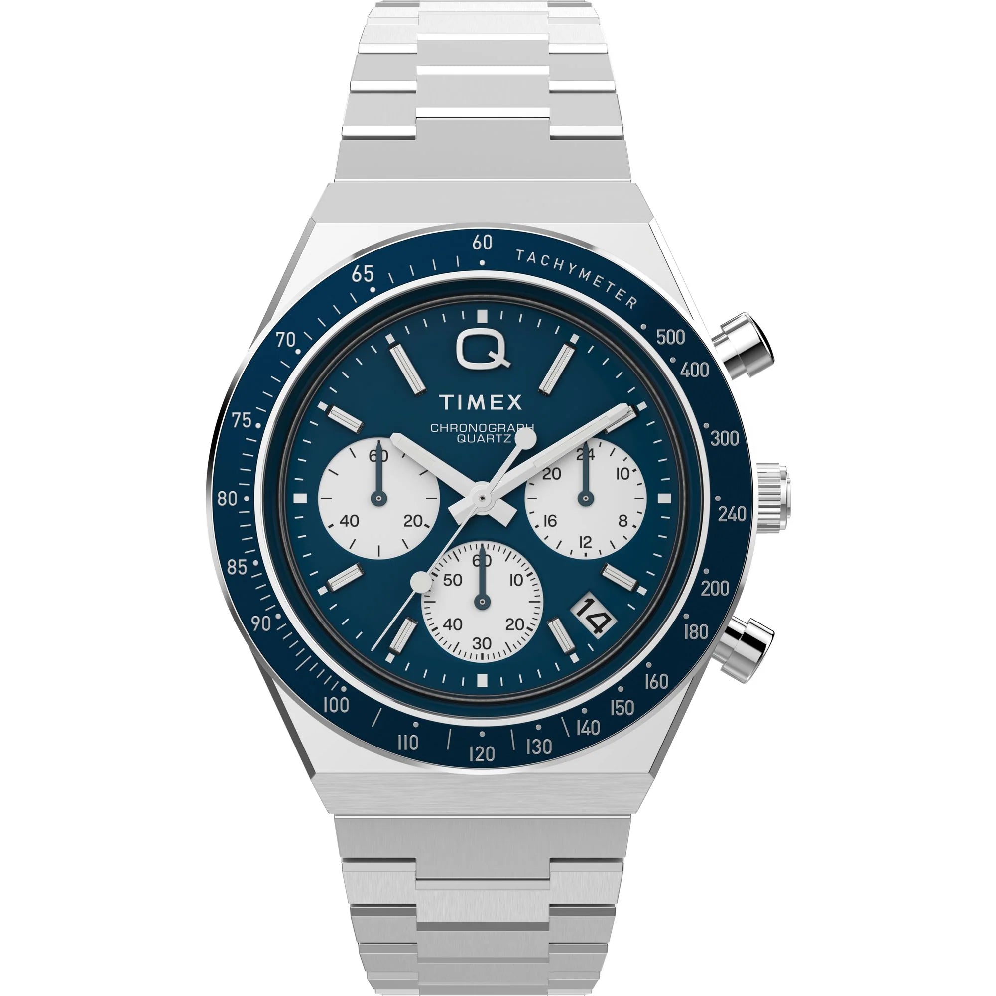 TIMEX Q Blue Round Dial Analog Men's Watch - TWEG26403 - KRISHNA WATCH COMPANY
