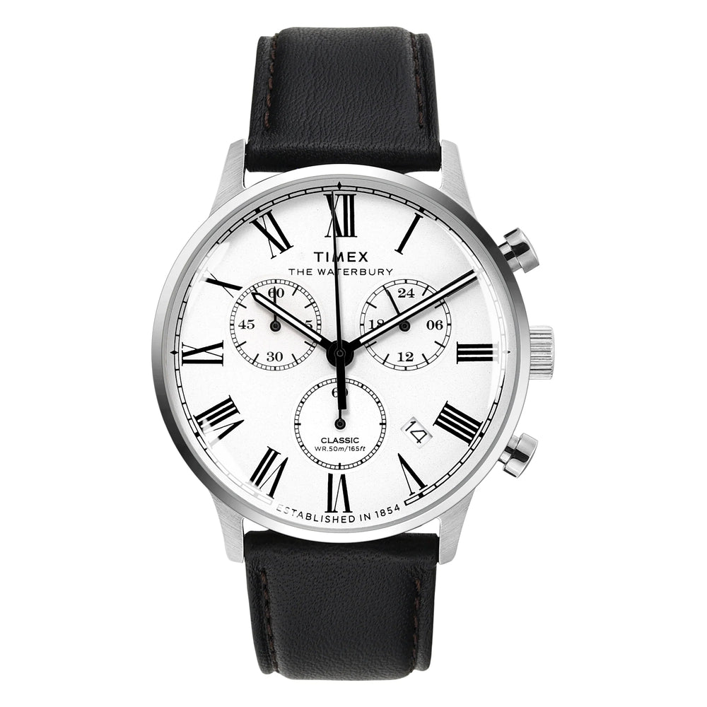 TIMEX WATERBURY White Round Dial Analog Men's Watch - TWEG26600 - KRISHNA WATCH COMPANY