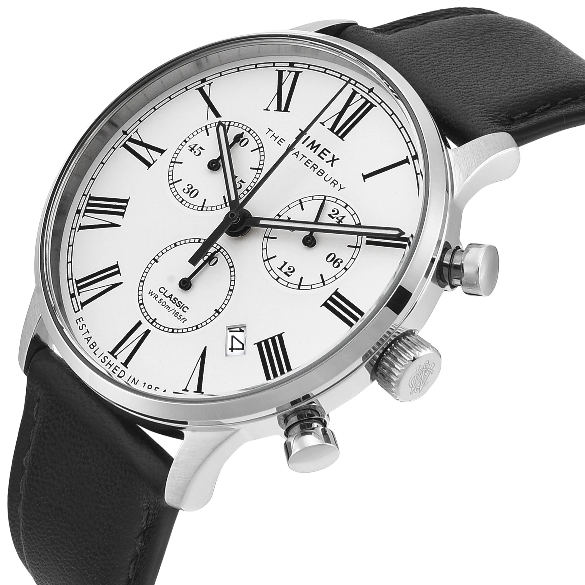 TIMEX WATERBURY White Round Dial Analog Men's Watch - TWEG26600 - KRISHNA WATCH COMPANY