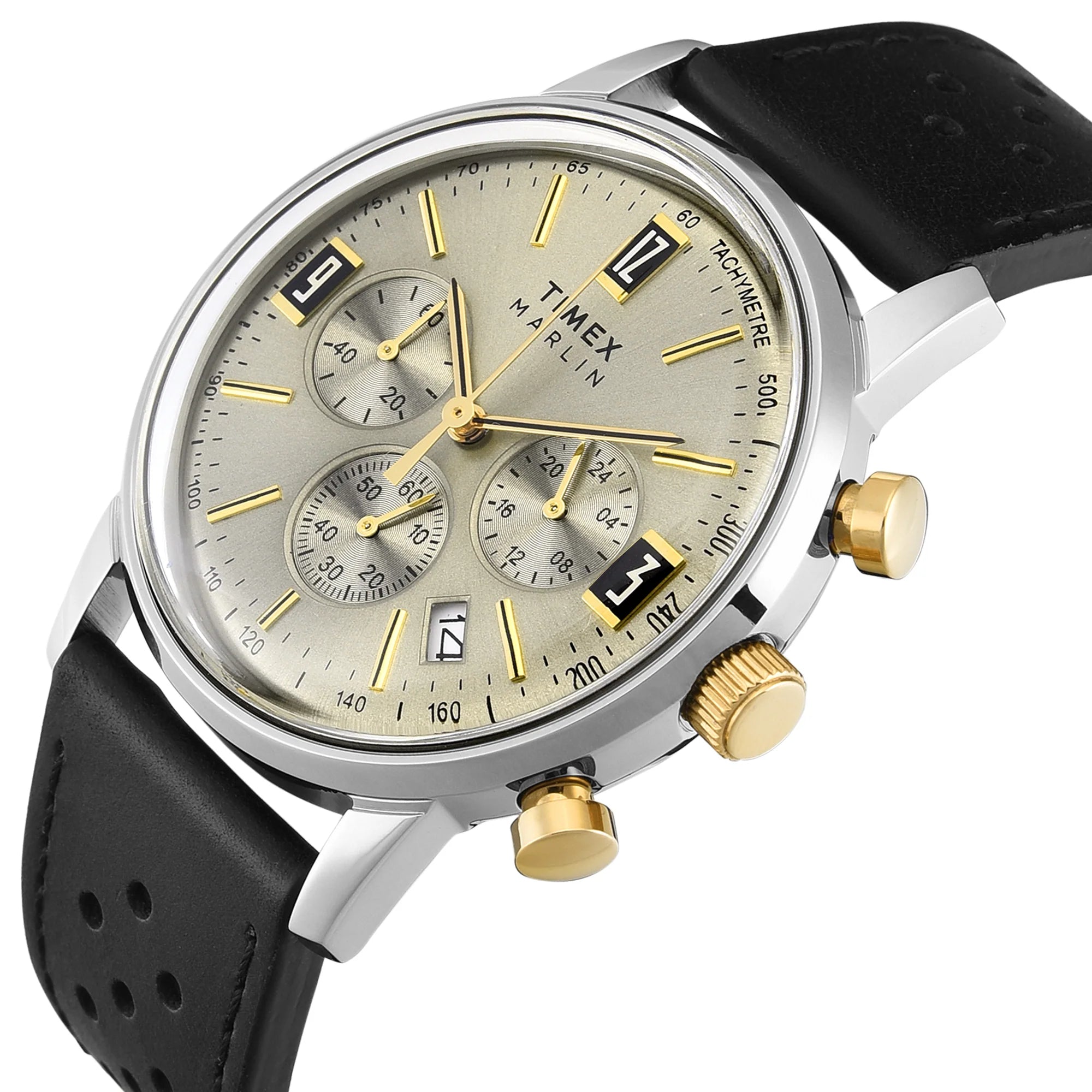 Timex Marlin Beige Round Dial Analog Men's Watch - TWEG26705 - KRISHNA WATCH COMPANY