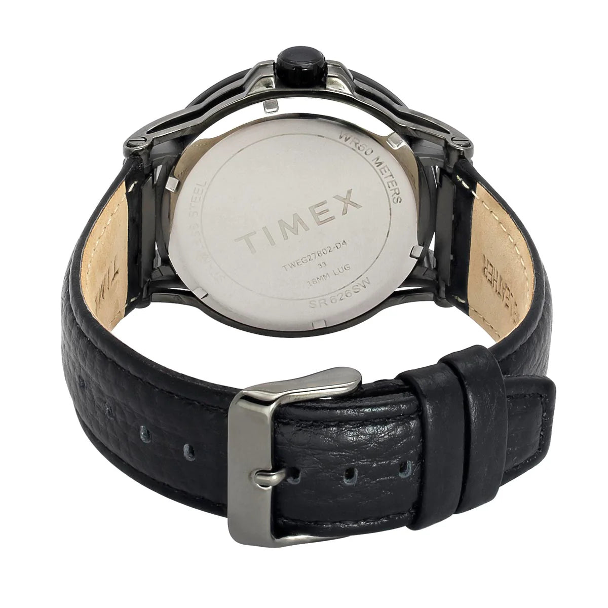 Timex Men's Premium Black Skeletal Dial Analog Watch -TWEG27802 - KRISHNA WATCH COMPANY