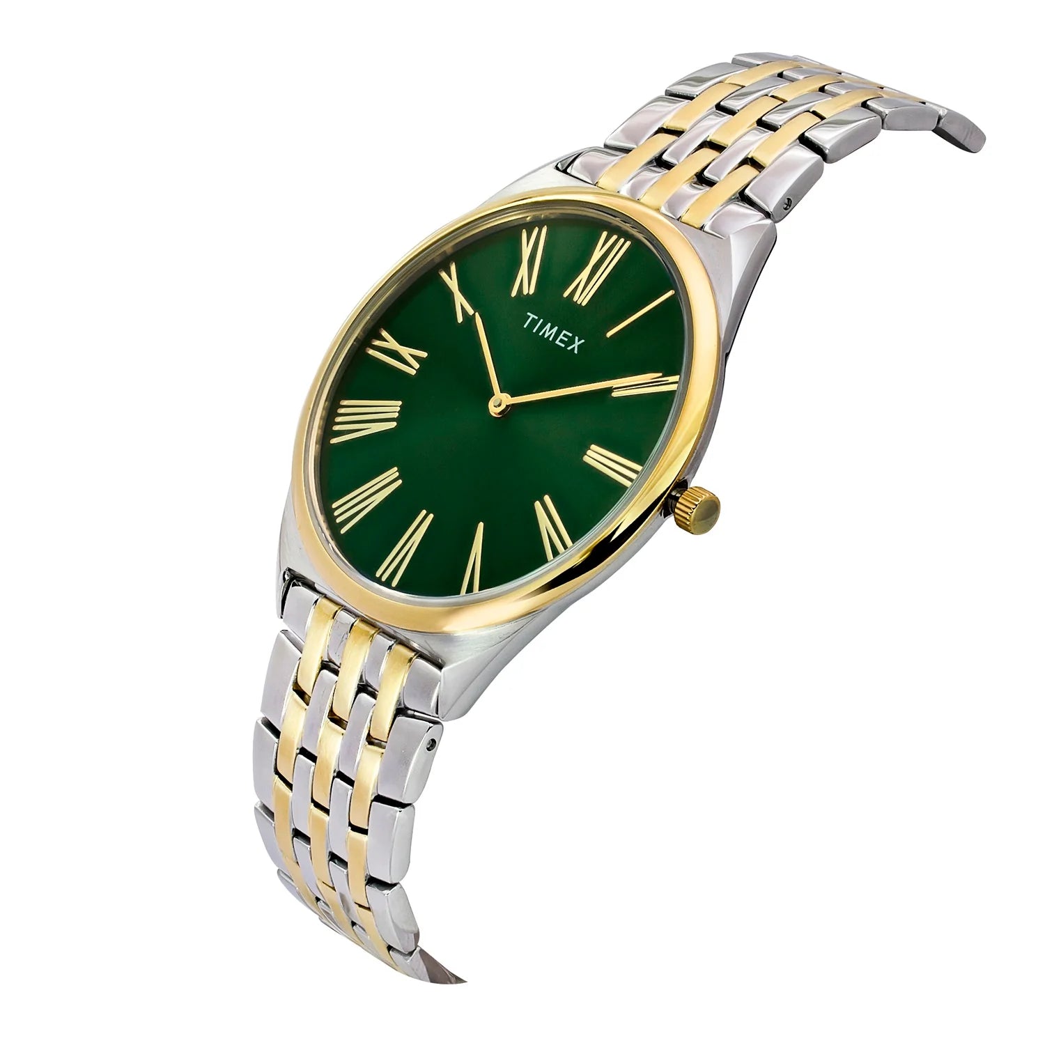 Timex Men's Premium Green Dial Analog Watch - TWEG27903 - KRISHNA WATCH COMPANY