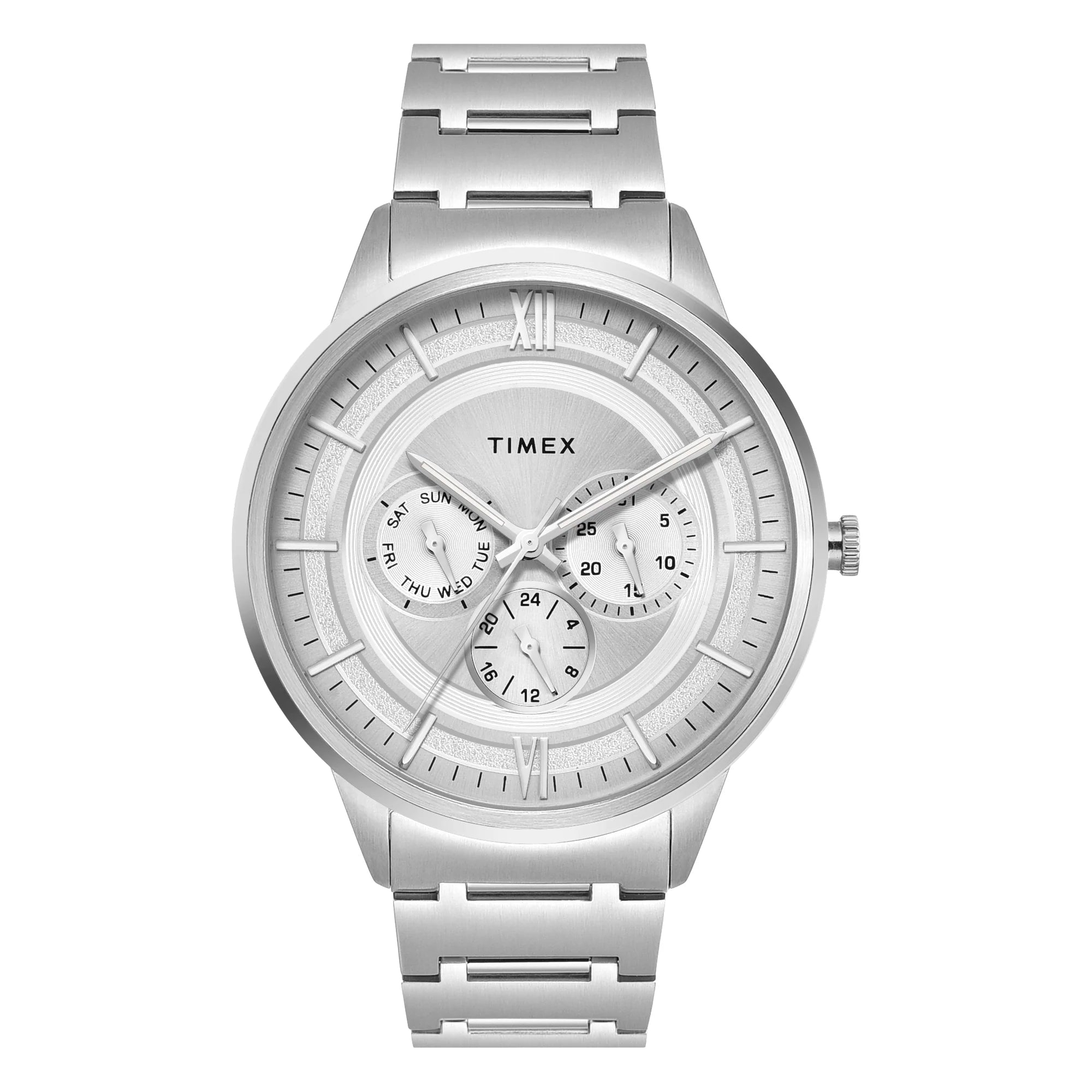 Timex Men's Premium Silver Dial Analog Watch - TWEG28000 - KRISHNA WATCH COMPANY