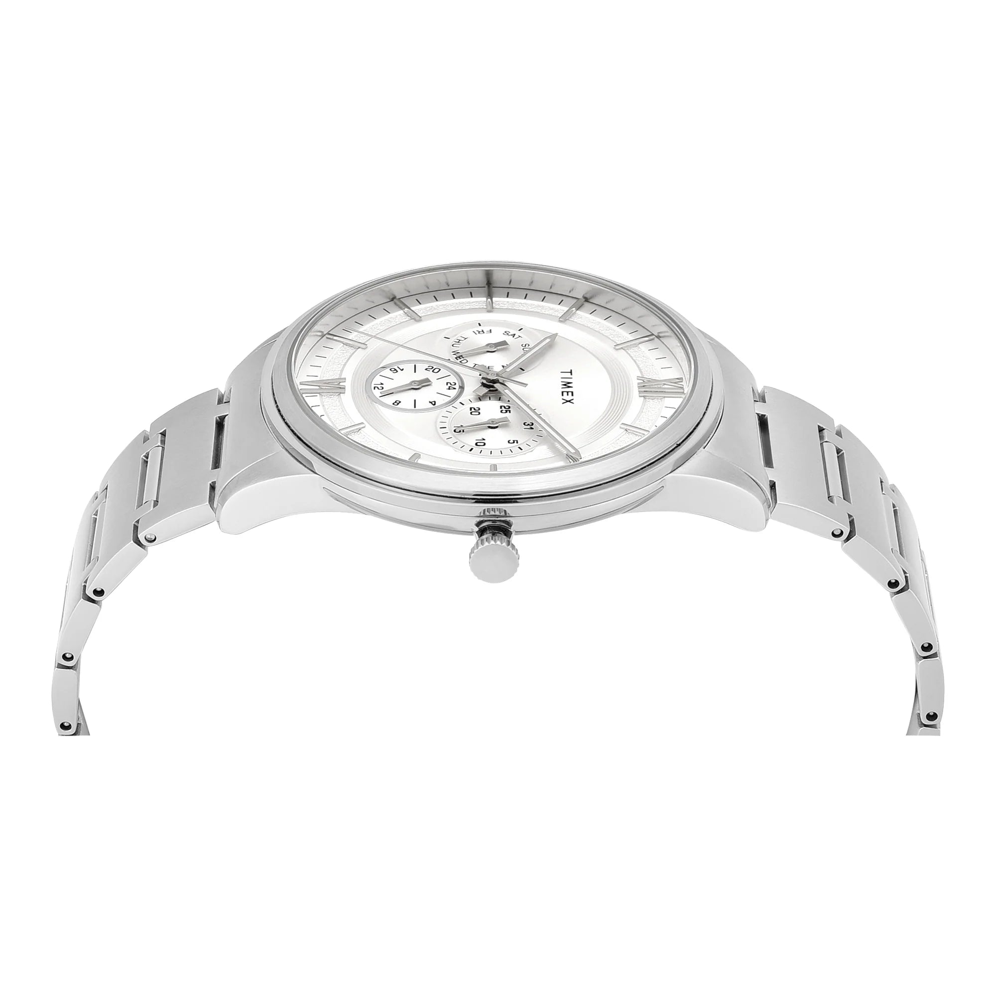 Timex Men's Premium Silver Dial Analog Watch - TWEG28000 - KRISHNA WATCH COMPANY