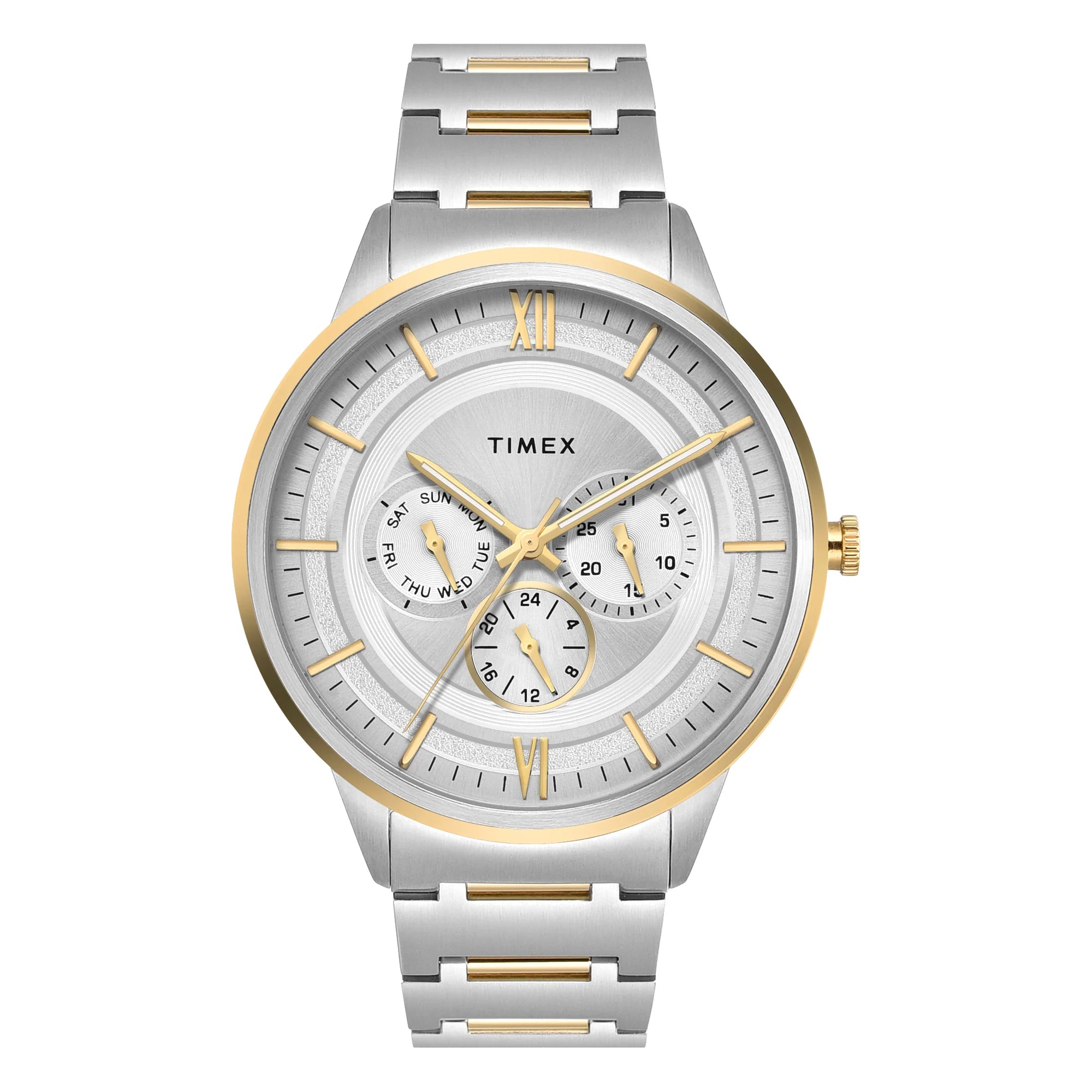 Timex Men's Premium Silver Dial Analog Watch - TWEG28001 - KRISHNA WATCH COMPANY