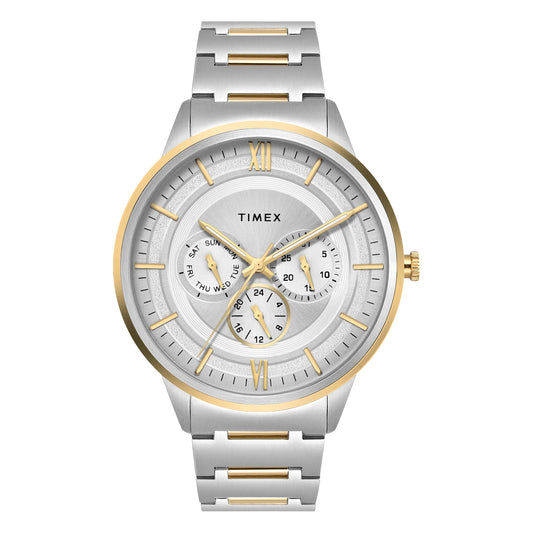 Timex Men's Premium Silver Dial Analog Watch - TWEG28001