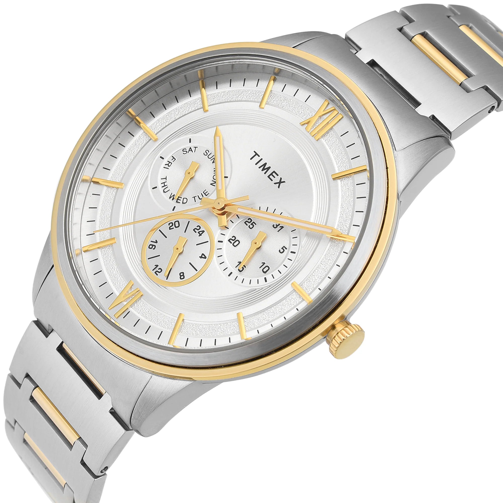 Timex Men's Premium Silver Dial Analog Watch - TWEG28001 - KRISHNA WATCH COMPANY