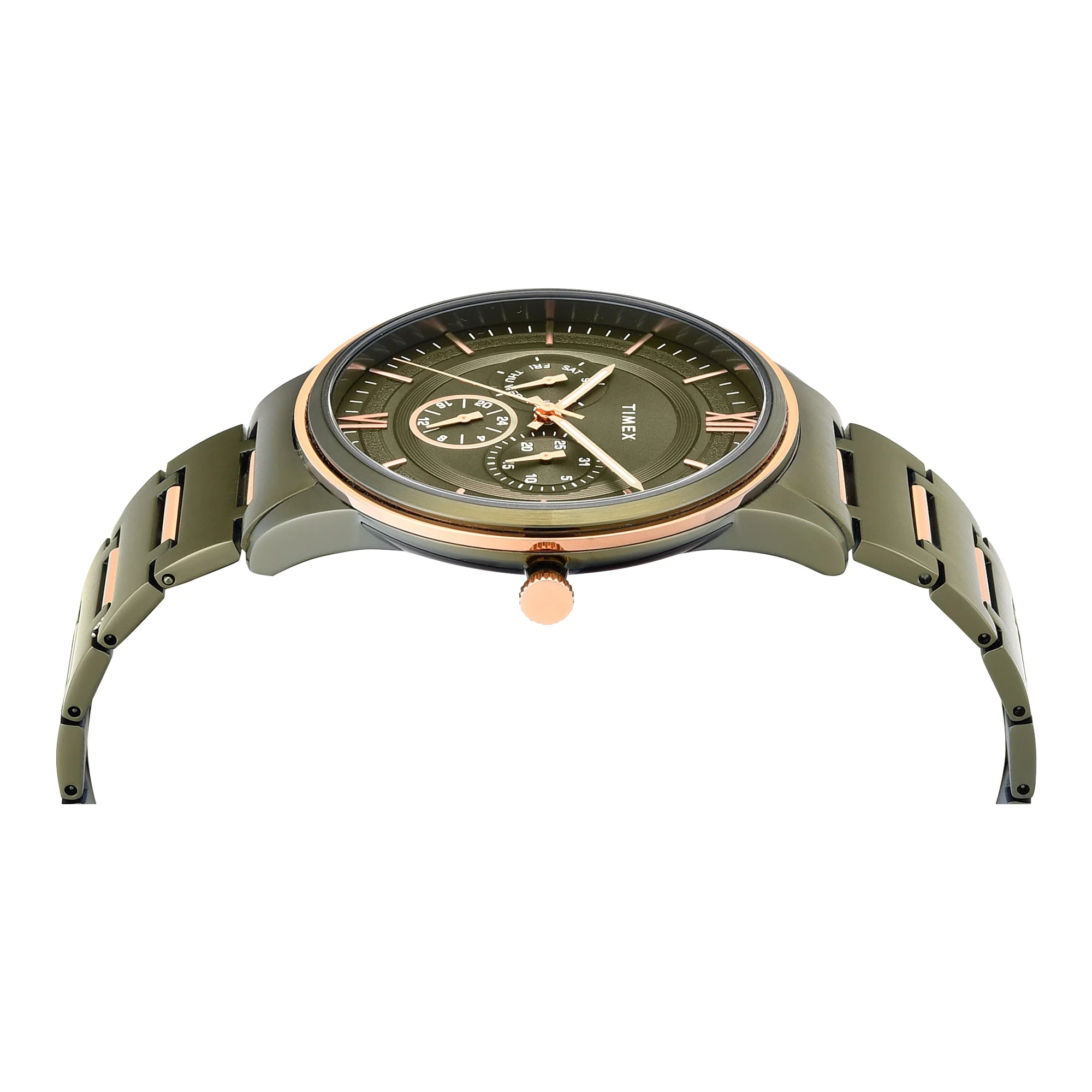 Timex Men's Premium Green Dial Analog Watch - TWEG28002 - KRISHNA WATCH COMPANY