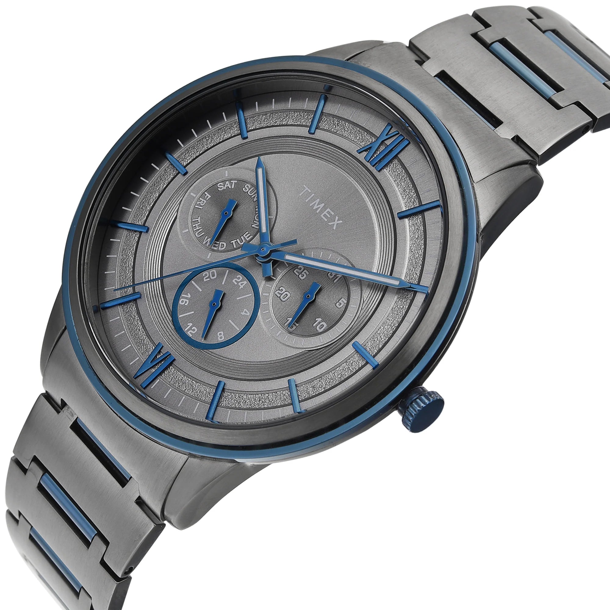 Timex Men's Premium Grey Dial Analog Watch - TWEG28003 - KRISHNA WATCH COMPANY
