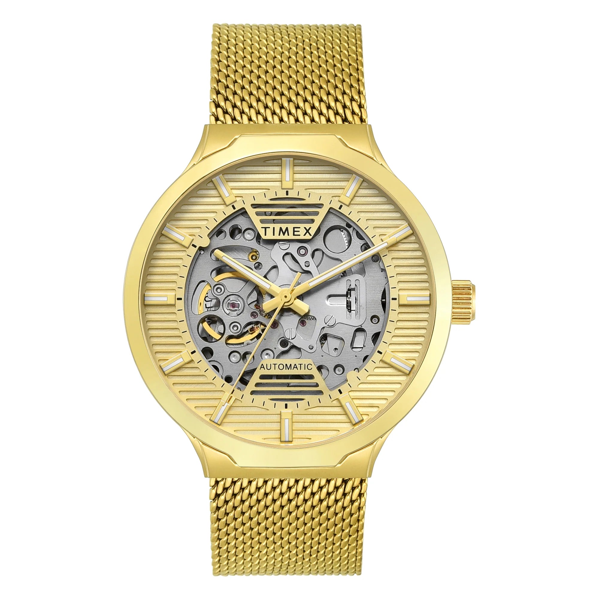 TIMEX Signio Champagne Round Dial Analog Men's Watch - TWEG31500 - KRISHNA WATCH COMPANY