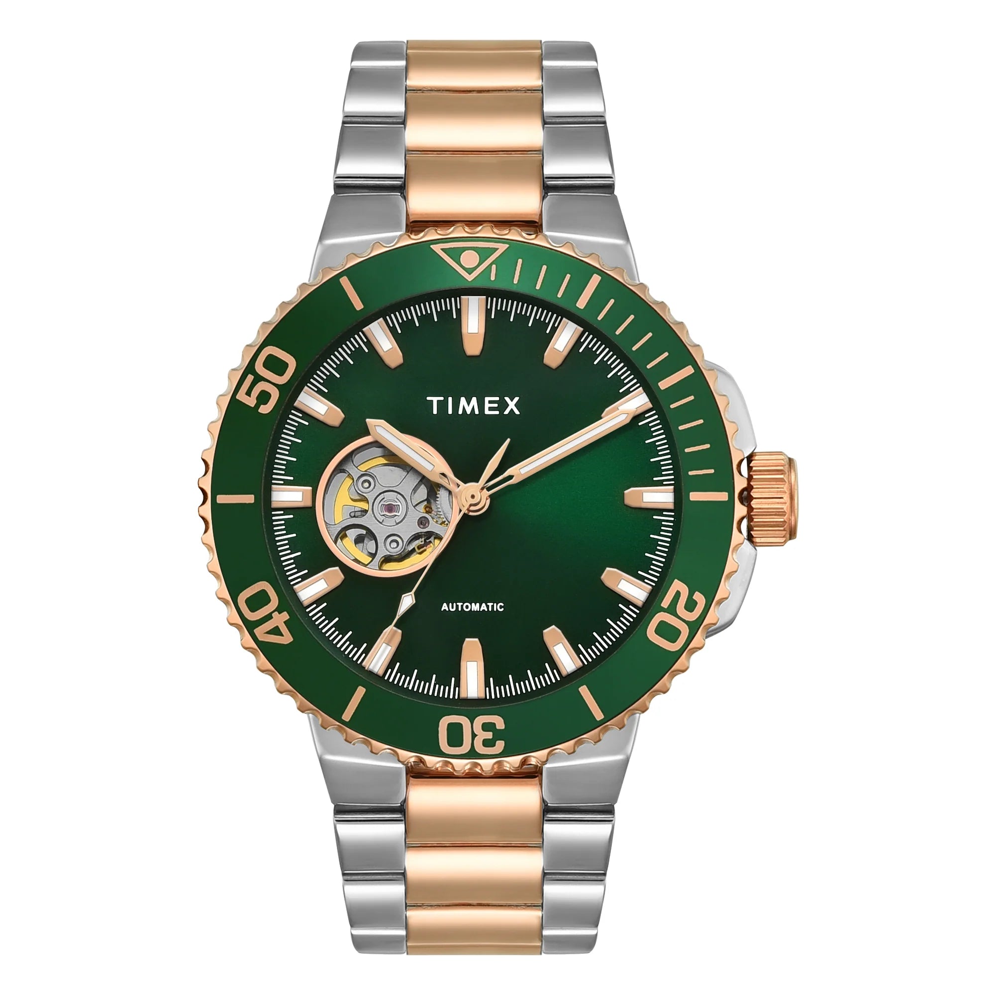 TIMEX Signio Green Round Dial Analog Men's Watch - TWEG31701 - KRISHNA WATCH COMPANY