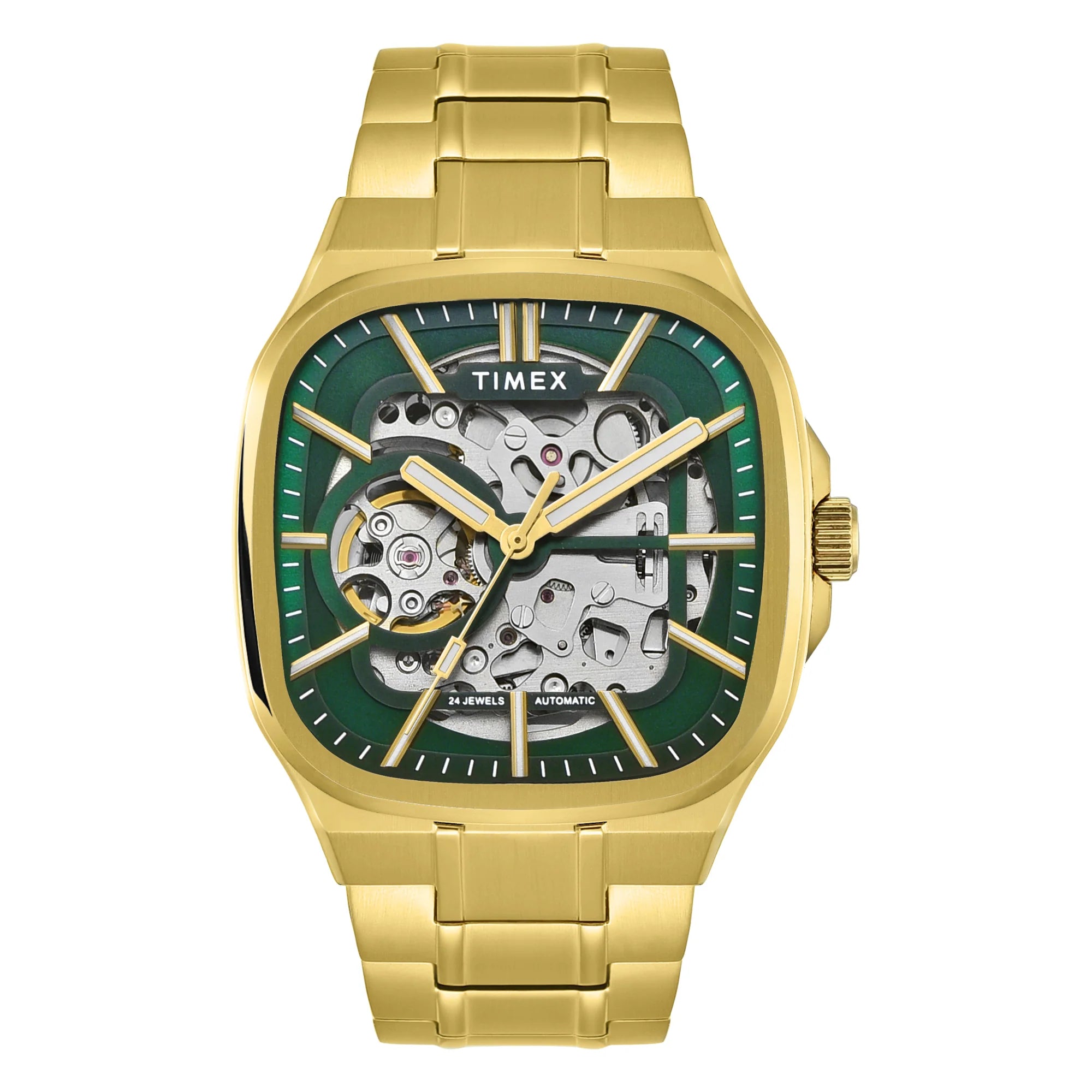 TIMEX Signio Green Square Dial Analog Men's Watch - TWEG31901 - KRISHNA WATCH COMPANY