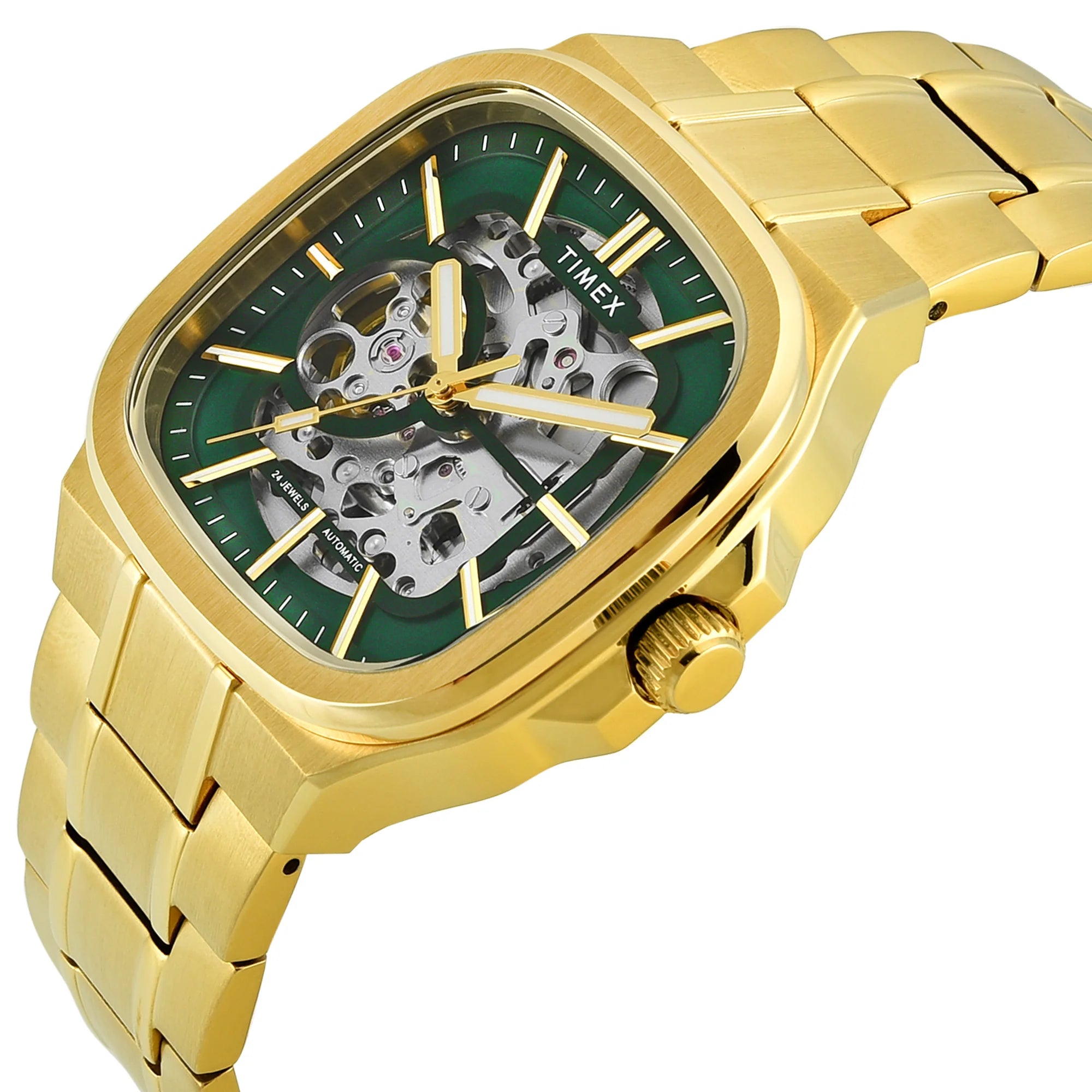 TIMEX Signio Green Square Dial Analog Men's Watch - TWEG31901 - KRISHNA WATCH COMPANY