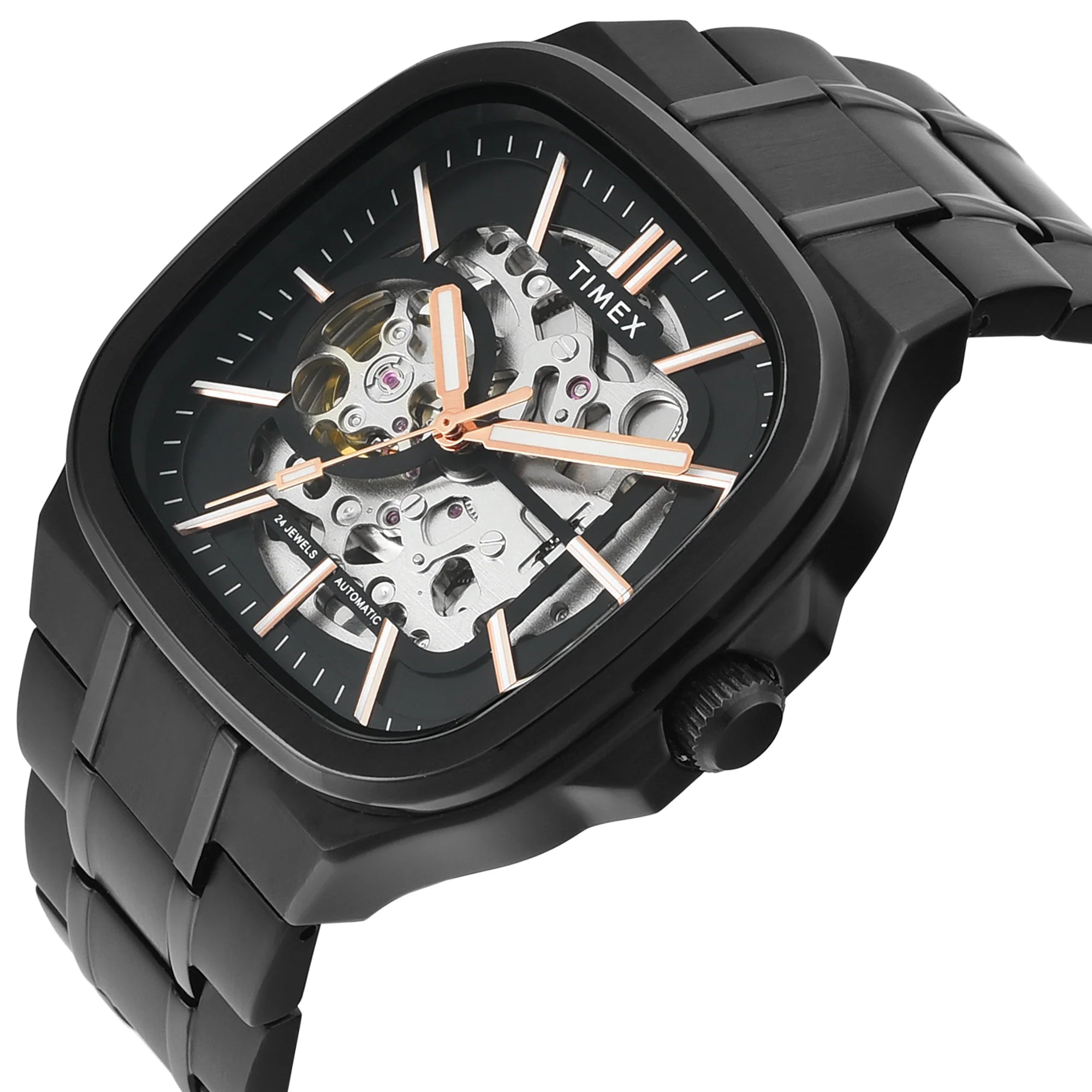 TIMEX Signio Black Square Dial Analog Men's Watch - TWEG31902 - KRISHNA WATCH COMPANY