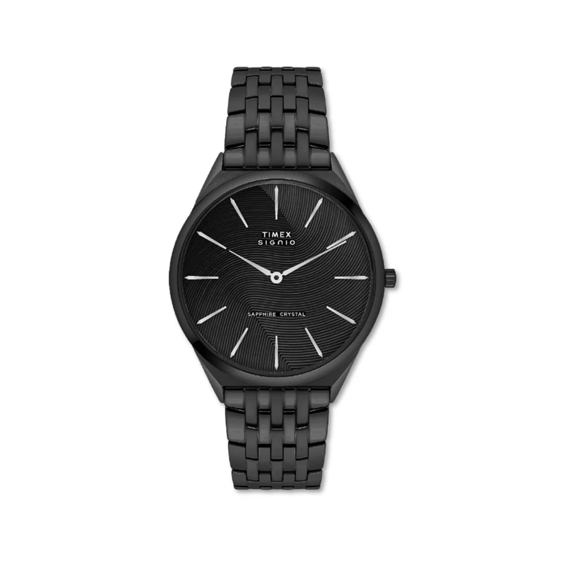 Timex Signio Black Stainless Steel Slim Mens Watch TWEG34201 - KRISHNA WATCH COMPANY