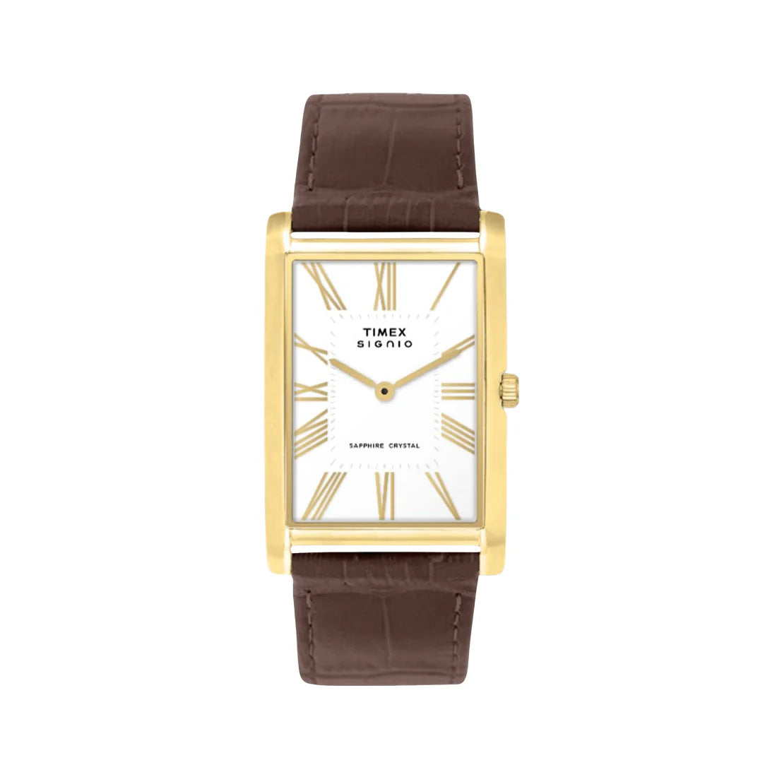 Timex Signio White Dial Full Roman Slim Mens Watch - TWEG34300 - KRISHNA WATCH COMPANY