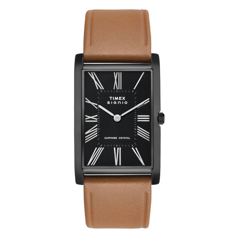 Timex Signio Black Dial Full Roman Slim Mens Watch TWEG34302