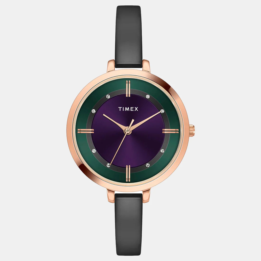 TIMEX Women's Purple/Green Analog Brass Watch TWEL12826 - KRISHNA WATCH COMPANY