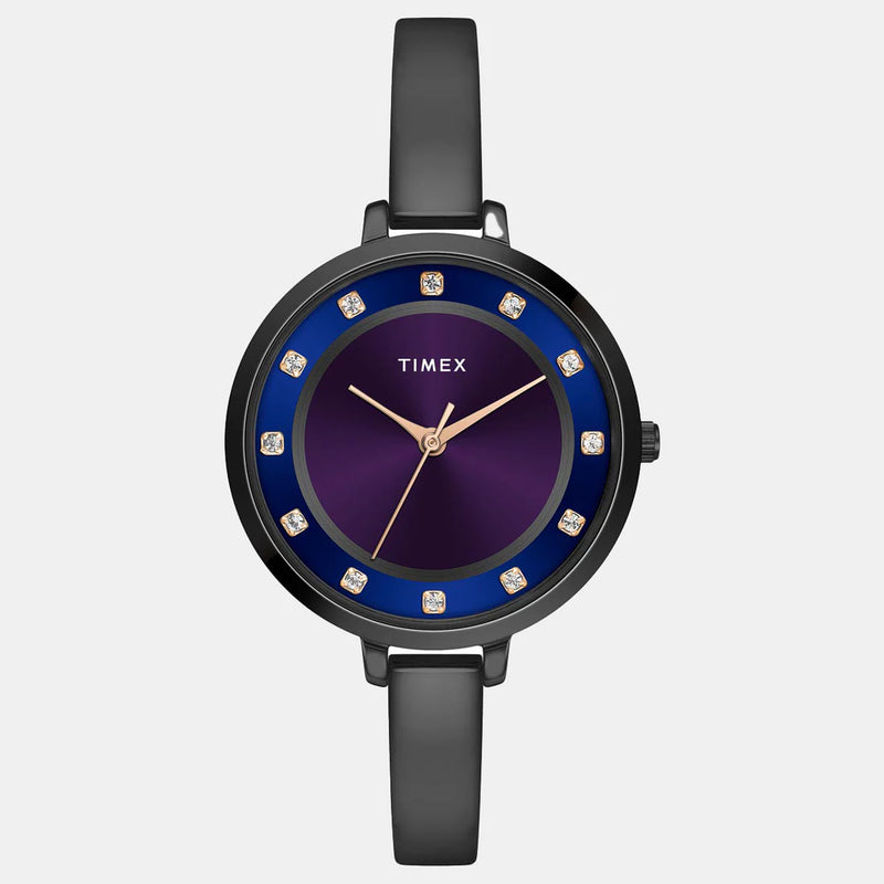 Timex Women's Purple/Blue Analog Brass Watch TWEL12828 - KRISHNA WATCH COMPANY