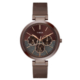 Timex Women Brown Round Dial Analog Watch - TWEL14507