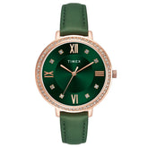 Timex Women Green Round Dial Analog Watch - TWEL14713