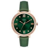 Timex Women Green Round Dial Analog Watch - TWEL14713