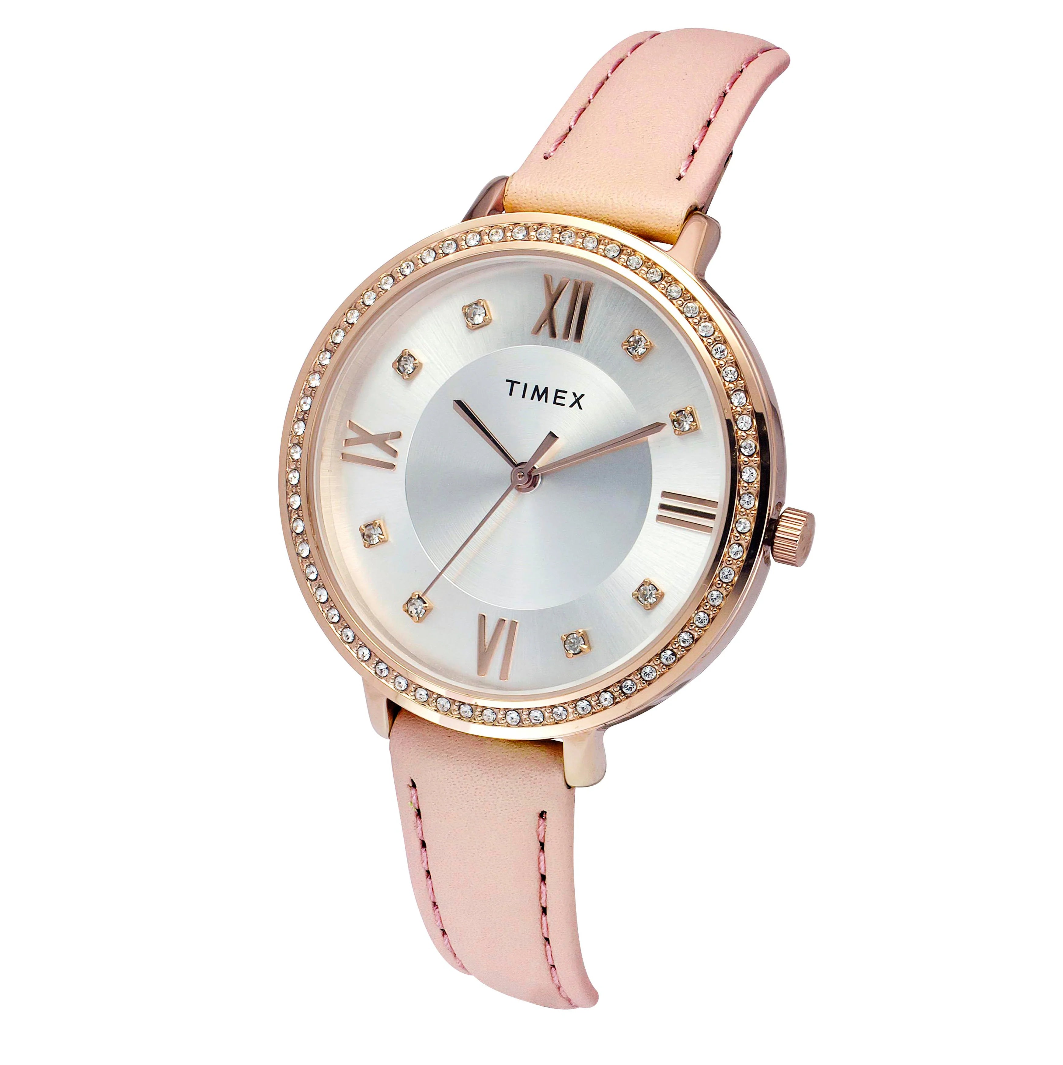 Timex Women Silver Round Dial Analog Watch - TWEL14714 - KRISHNA WATCH COMPANY