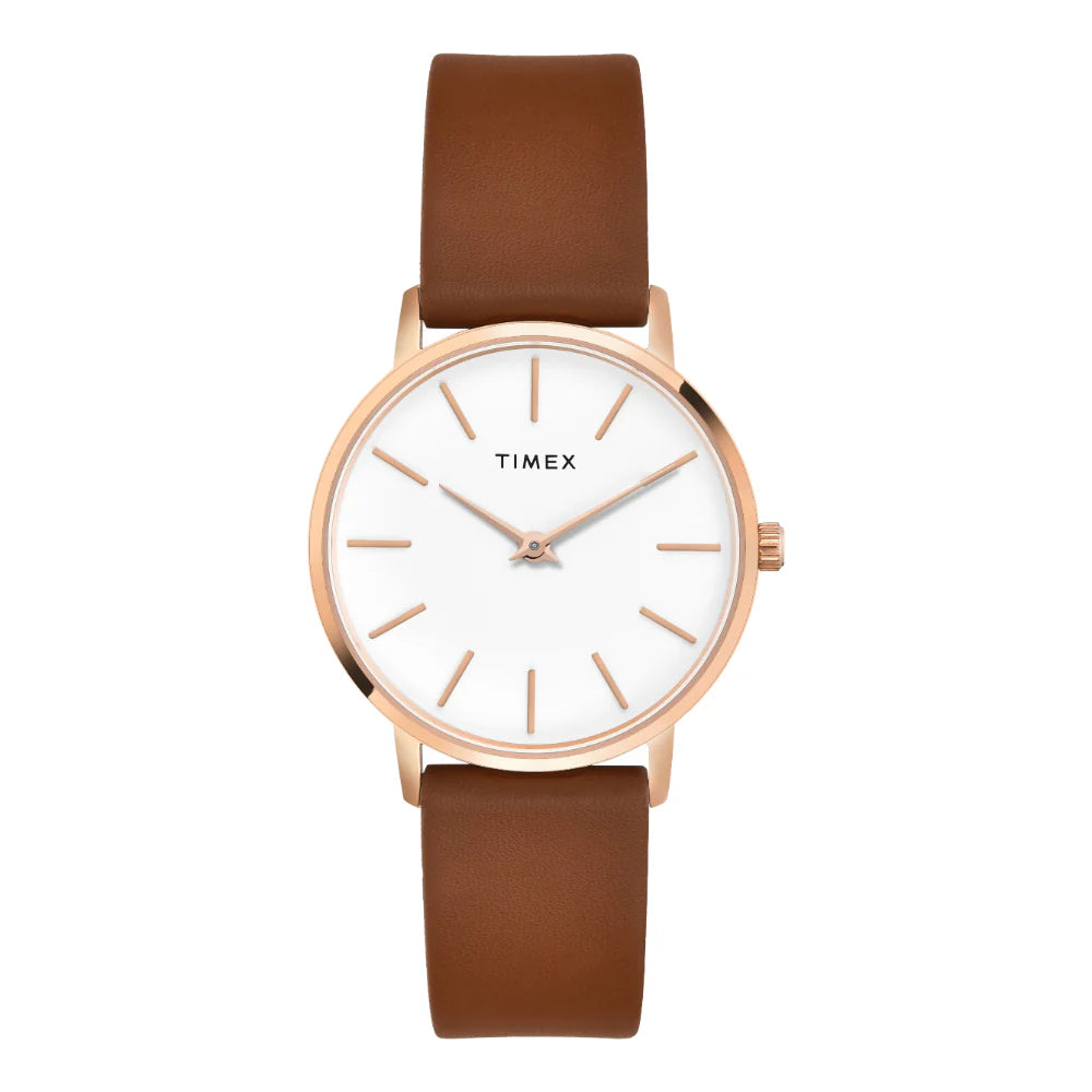 Timex Women White Round Analog Dial Watch- TWEL15609 - KRISHNA WATCH COMPANY