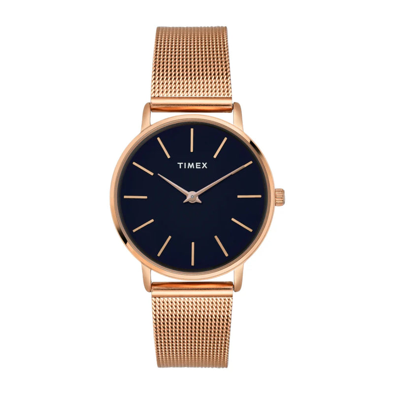 Timex Women Blue Round Analog Dial Watch- TWEL15610 - KRISHNA WATCH COMPANY
