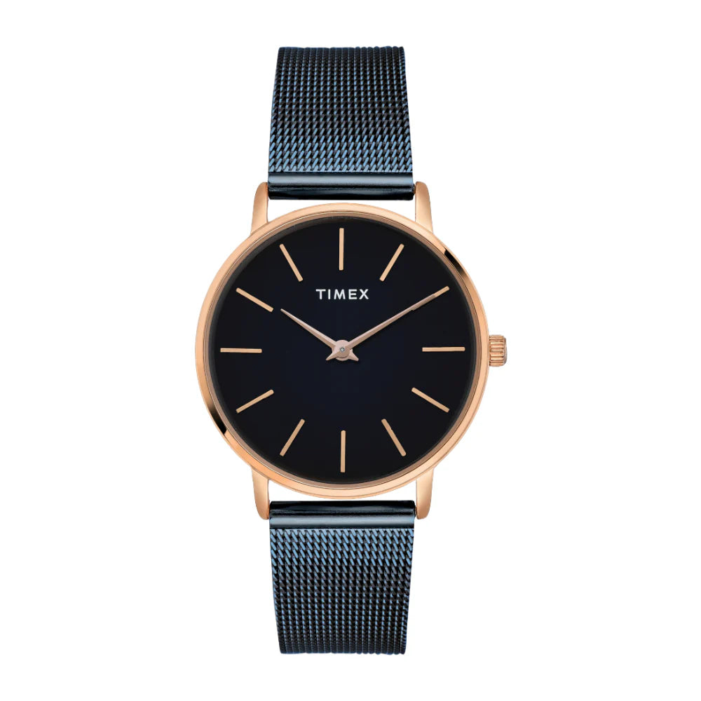 Timex Women Black Round Analog Dial Watch- TWEL15611 - KRISHNA WATCH COMPANY
