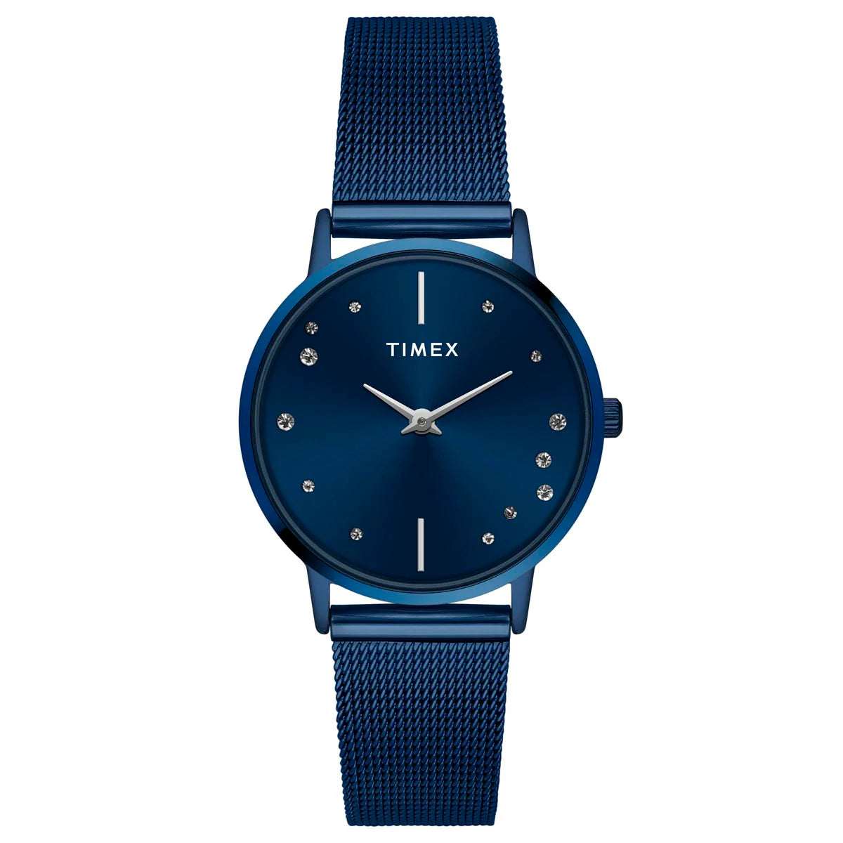 TIMEX Women Blue Round Dial Analog Watch - TWEL15620 - KRISHNA WATCH COMPANY