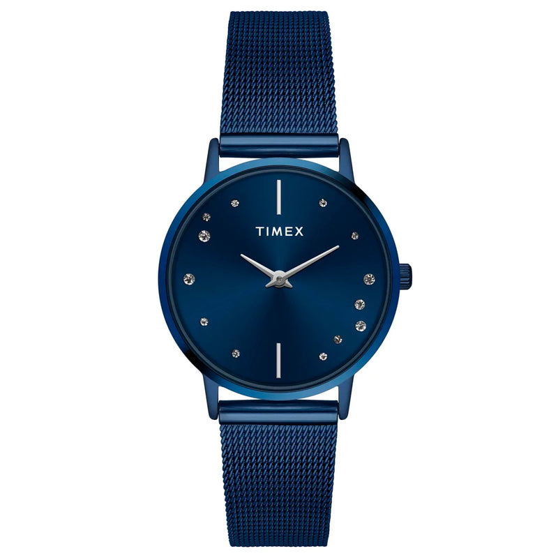 TIMEX Women Blue Round Dial Analog Watch - TWEL15620