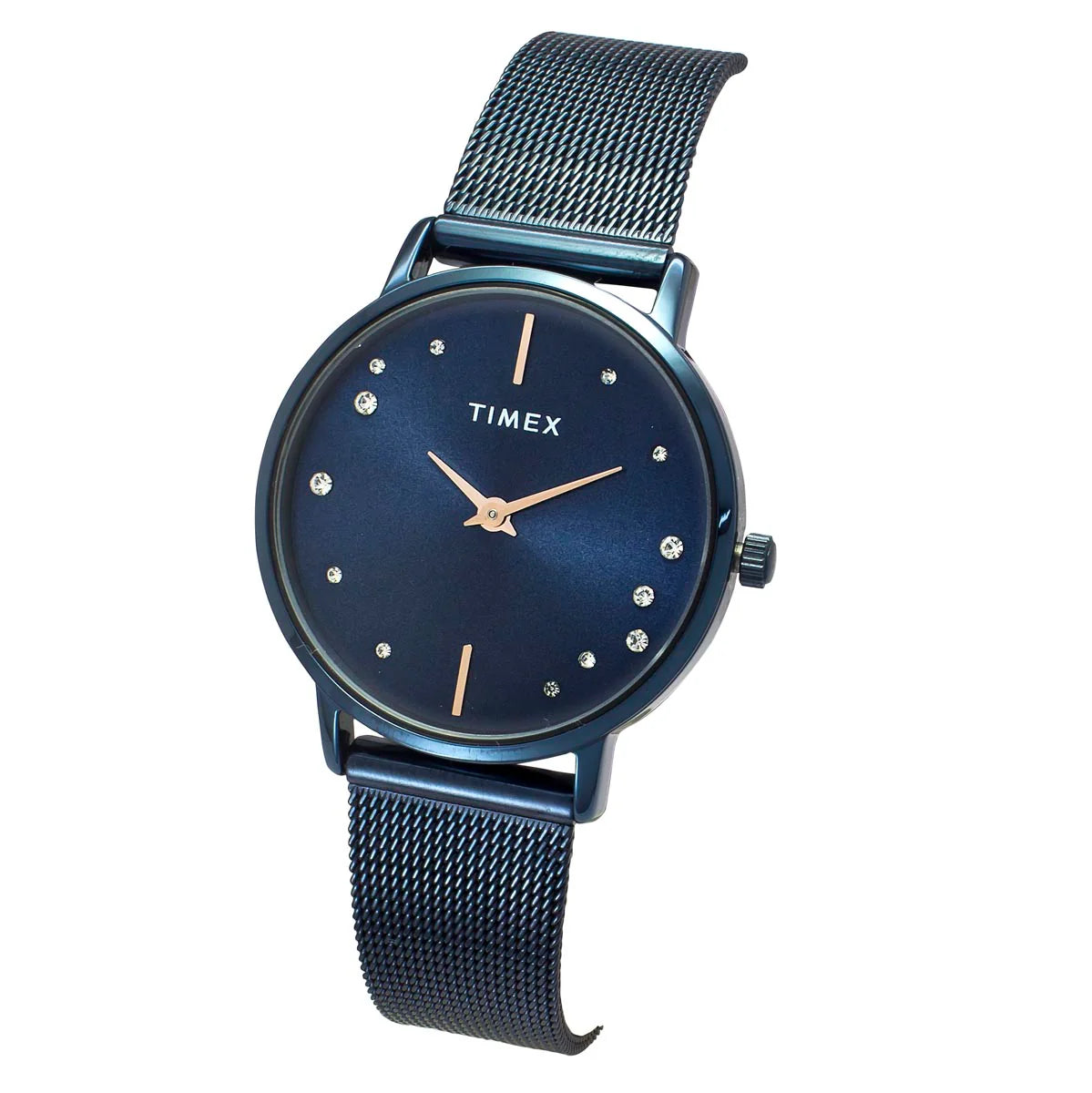 TIMEX Women Blue Round Dial Analog Watch - TWEL15620 - KRISHNA WATCH COMPANY