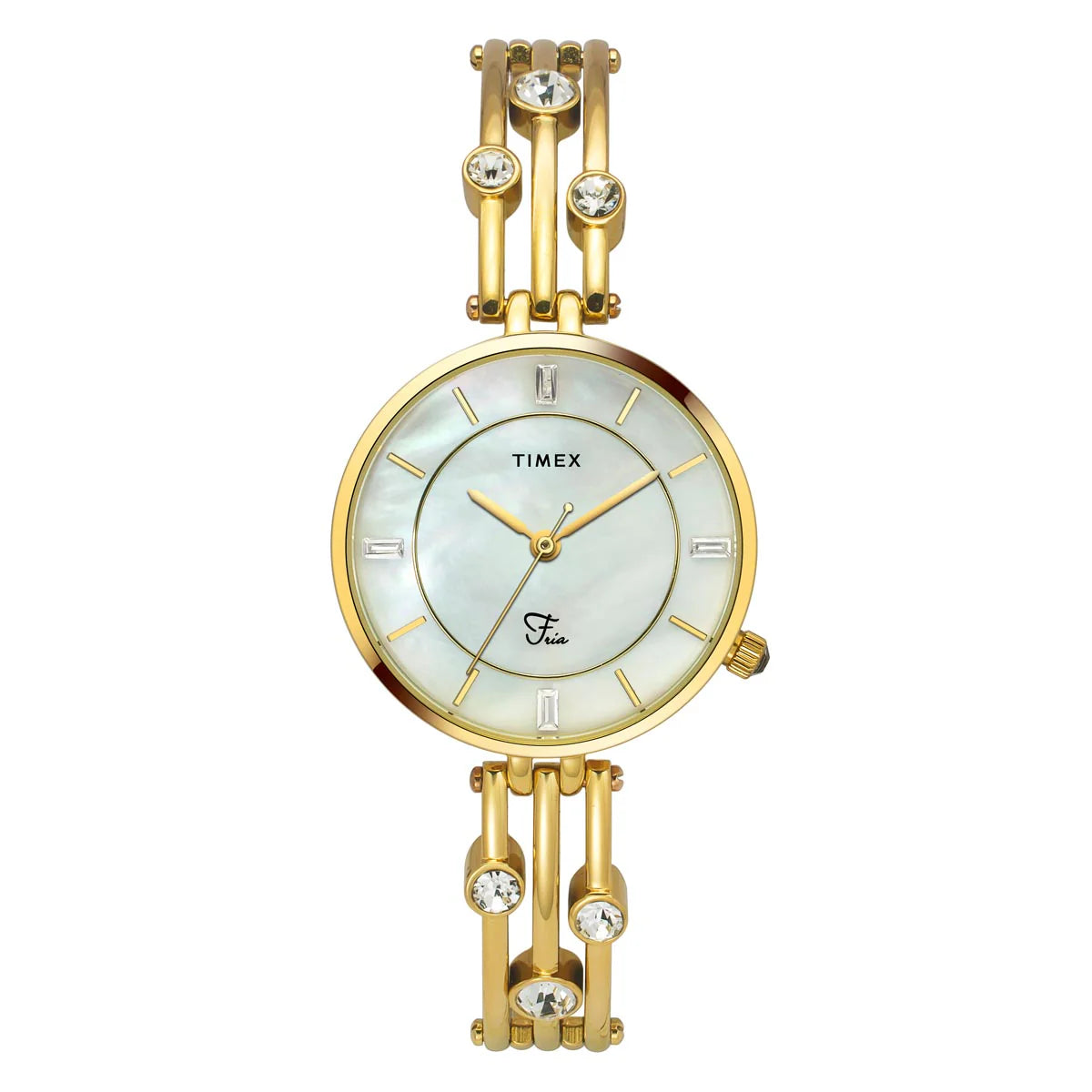 Timex Fria Women Mother Of Pearl Round Dial Analog Watch - TWEL16004 - KRISHNA WATCH COMPANY