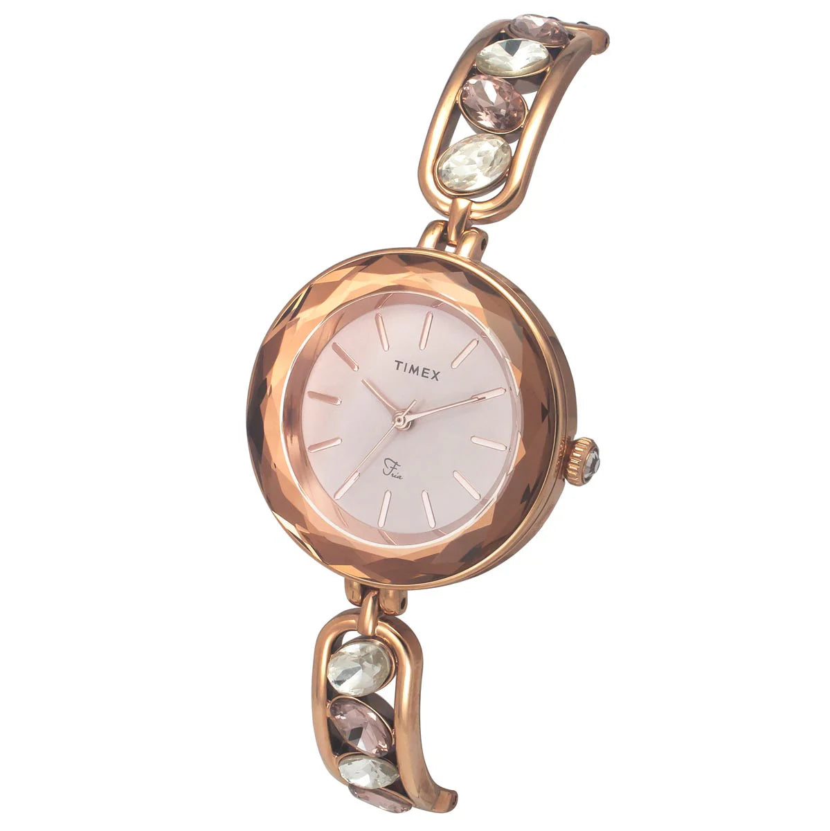 Timex Fria Women Rose Gold Round Dial Analog Watch - TWEL17600 - KRISHNA WATCH COMPANY