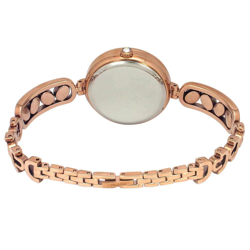 Timex Fria Women Rose Gold Round Dial Analog Watch - TWEL17600 - KRISHNA WATCH COMPANY
