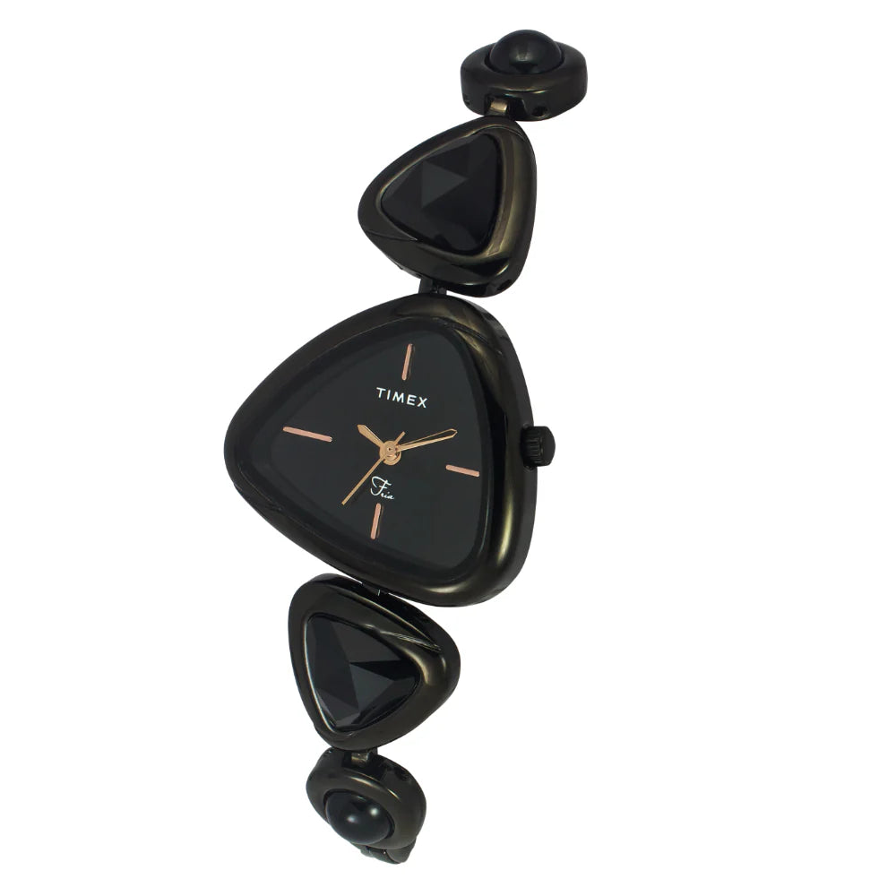Timex Fria Women Black Triangle Analog Watch - TWEL17701 - KRISHNA WATCH COMPANY