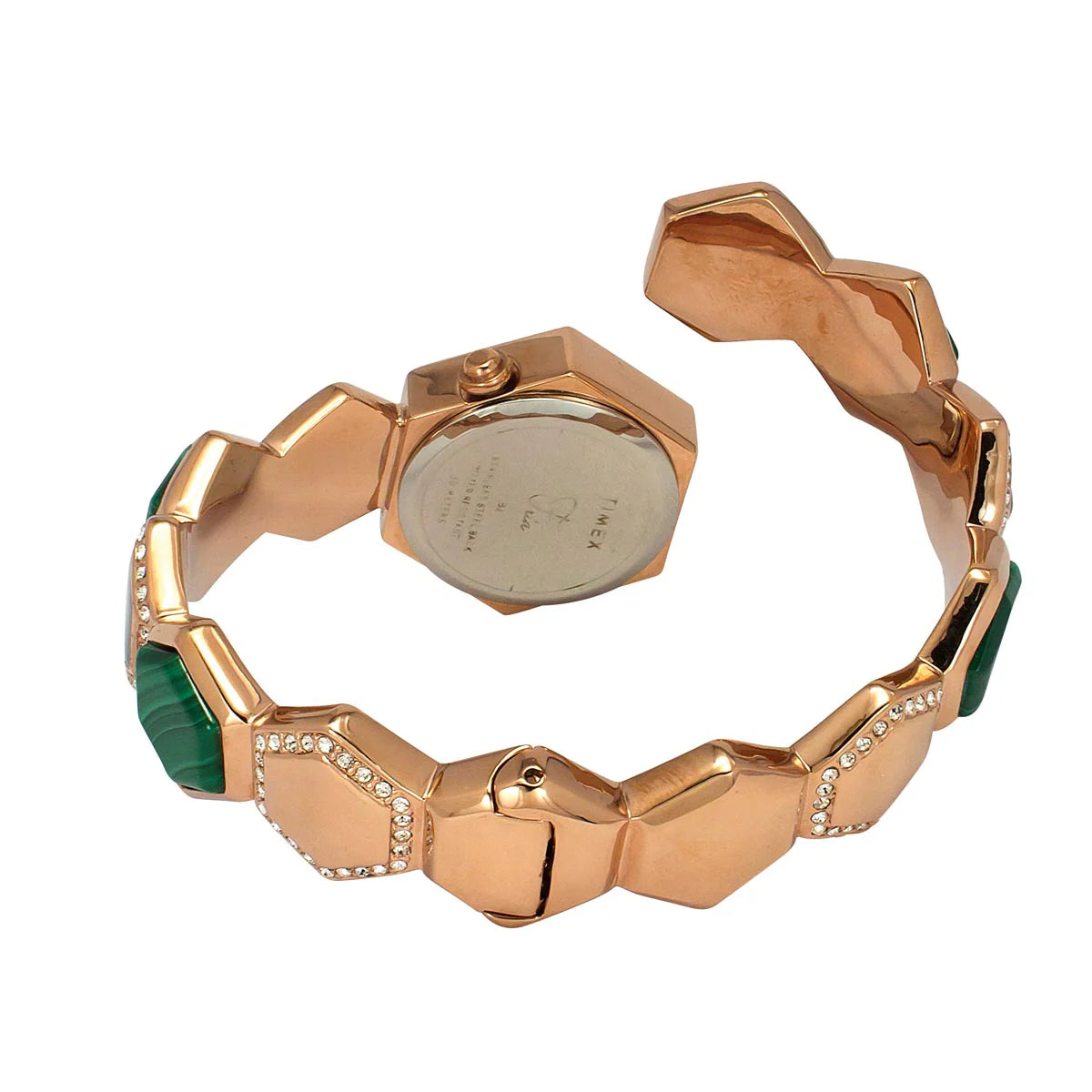 Timex Fria Women Green Hexagon Dial Analog Watch - TWEL17901 - KRISHNA WATCH COMPANY
