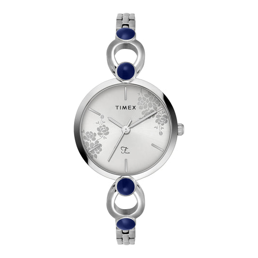 TIMEX Women Silver Round Dial Analog Watch - TWEL18108