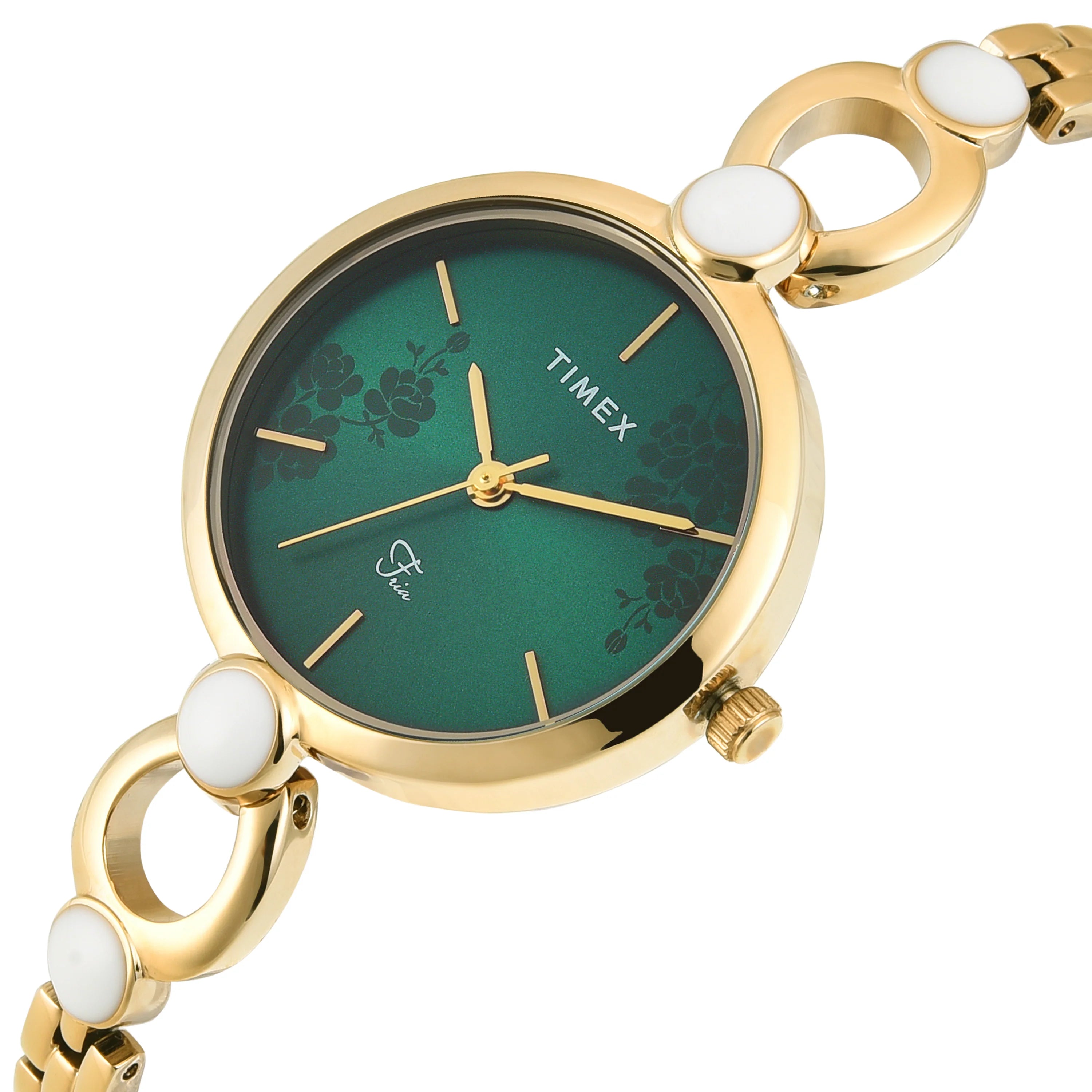 TIMEX Women Green Round Dial Analog Watch - TWEL18109 - KRISHNA WATCH COMPANY