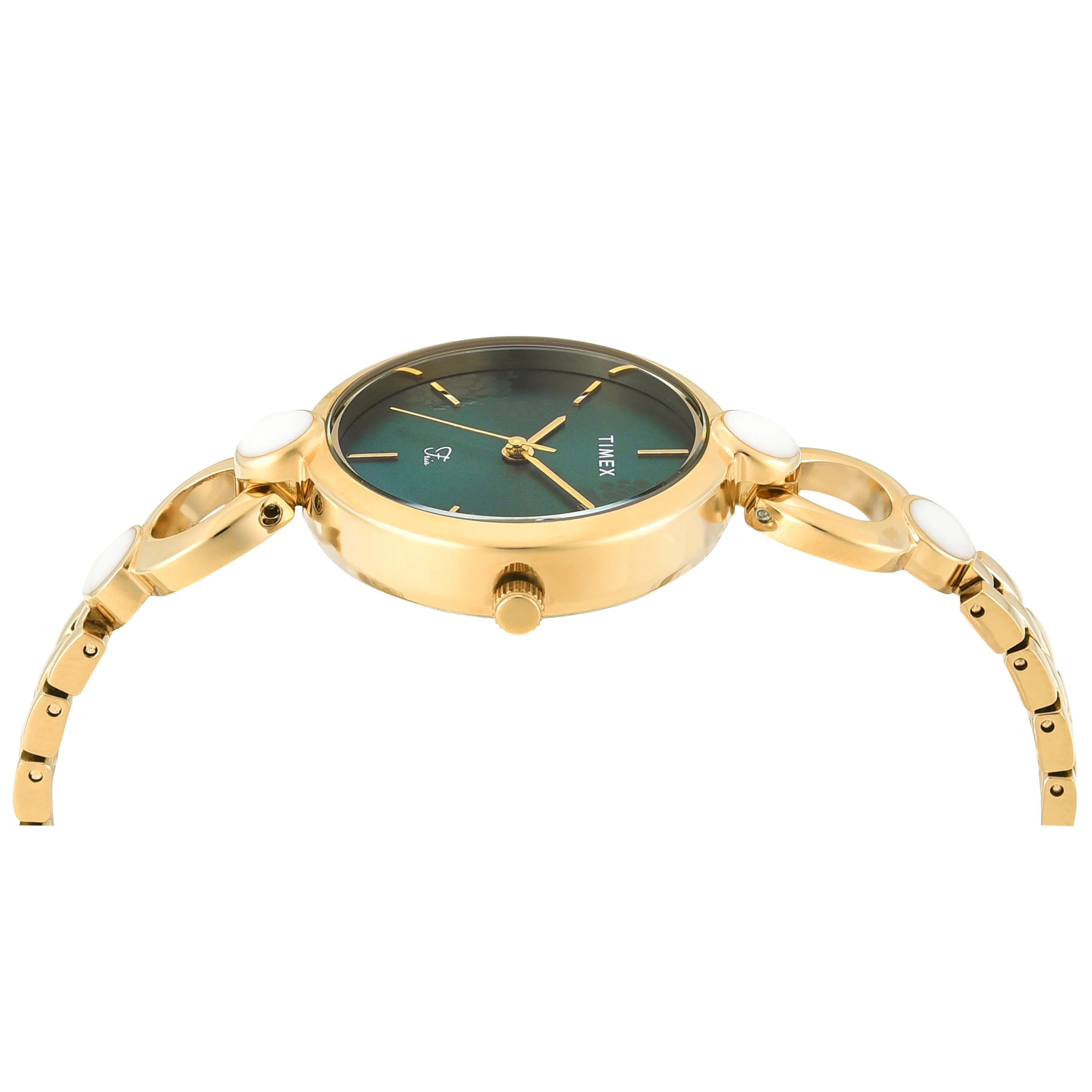 TIMEX Women Green Round Dial Analog Watch - TWEL18109 - KRISHNA WATCH COMPANY