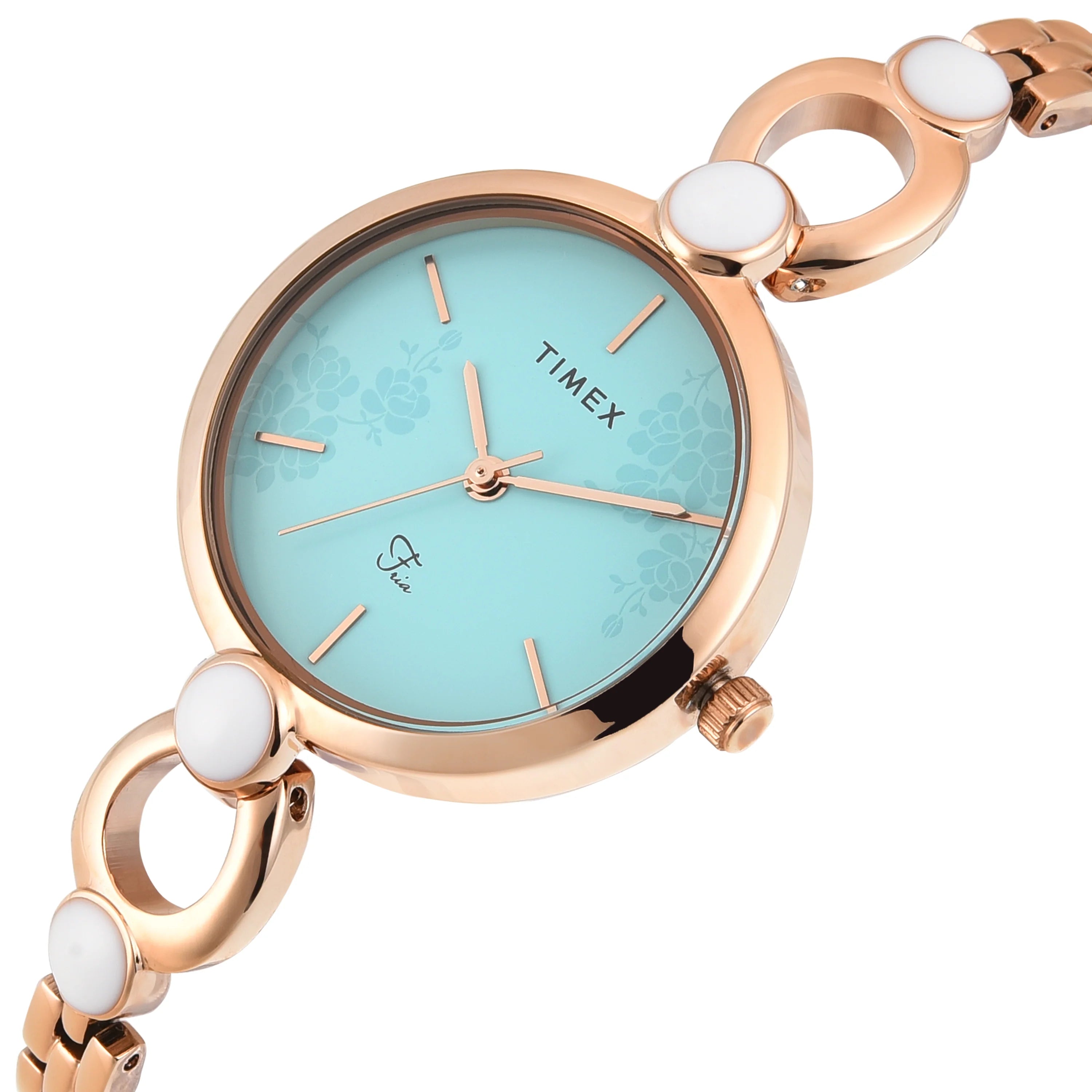 TIMEX Women Blue Round Dial Analog Watch - TWEL18111 - KRISHNA WATCH COMPANY