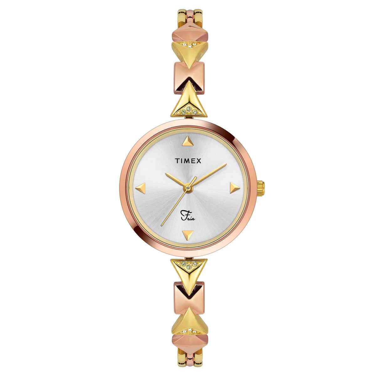 Timex Fria Women Silver Round Dial Analog Watch - TWEL18306 - KRISHNA WATCH COMPANY