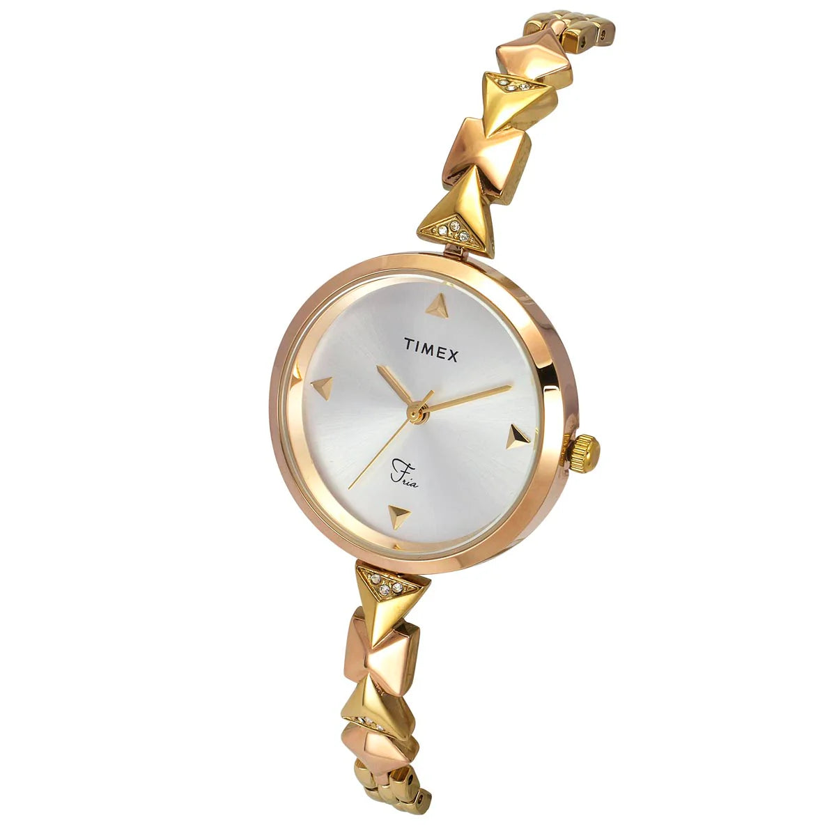Timex Fria Women Silver Round Dial Analog Watch - TWEL18306 - KRISHNA WATCH COMPANY
