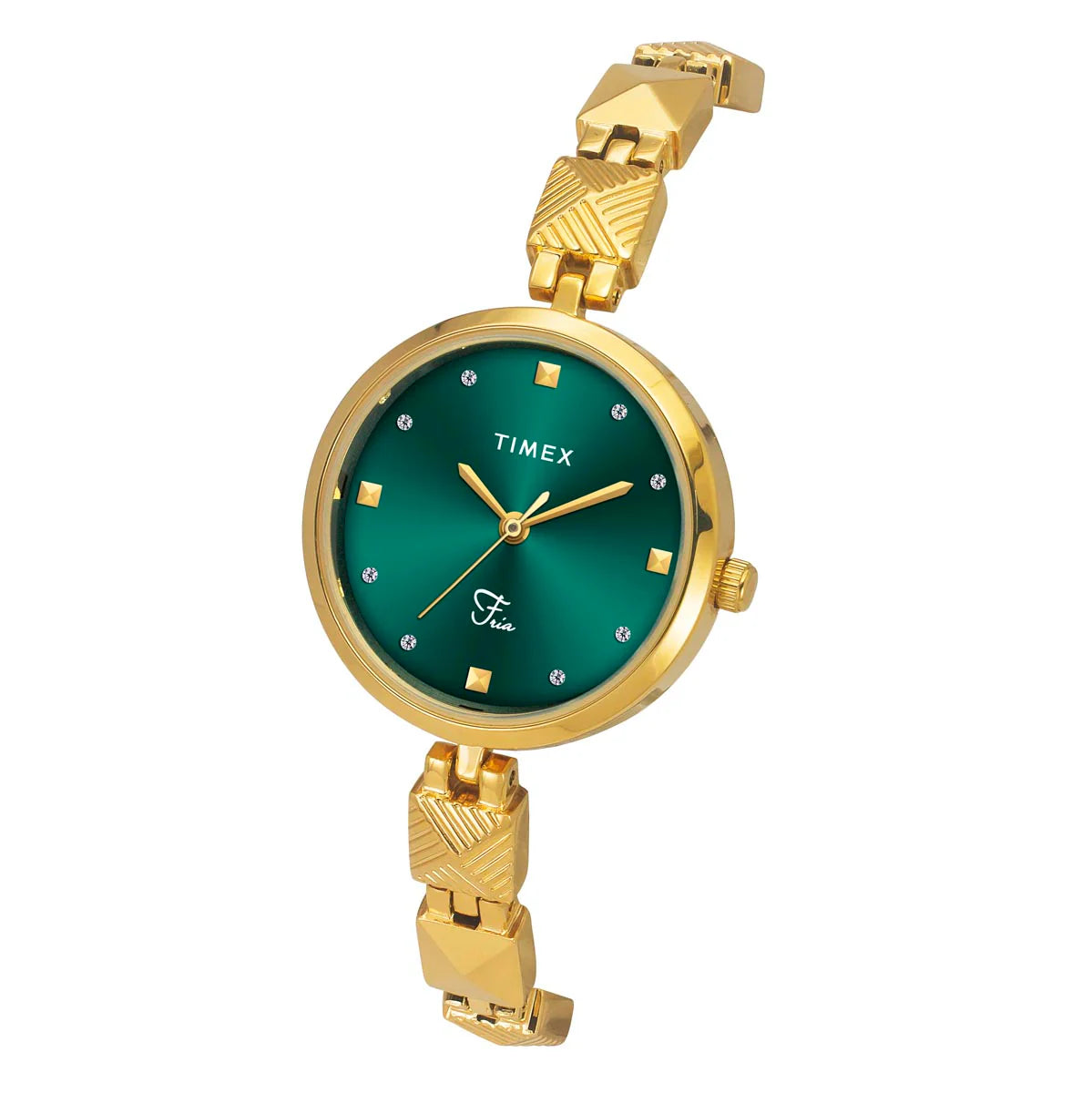 TIMEX Fria Women Teal Round Dial Analog Watch - TWEL18308 - KRISHNA WATCH COMPANY